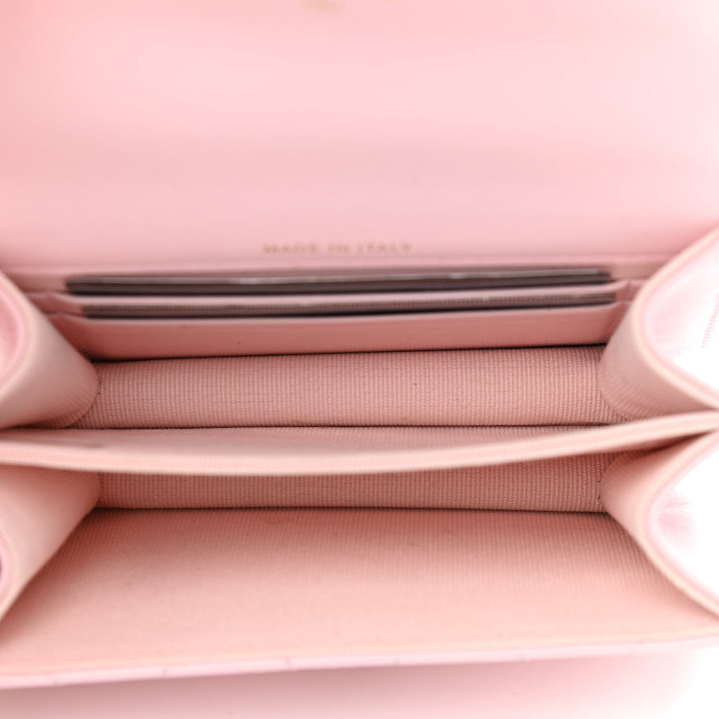 Lambskin Quilted Pick Me Up Clutch With Chain Pink