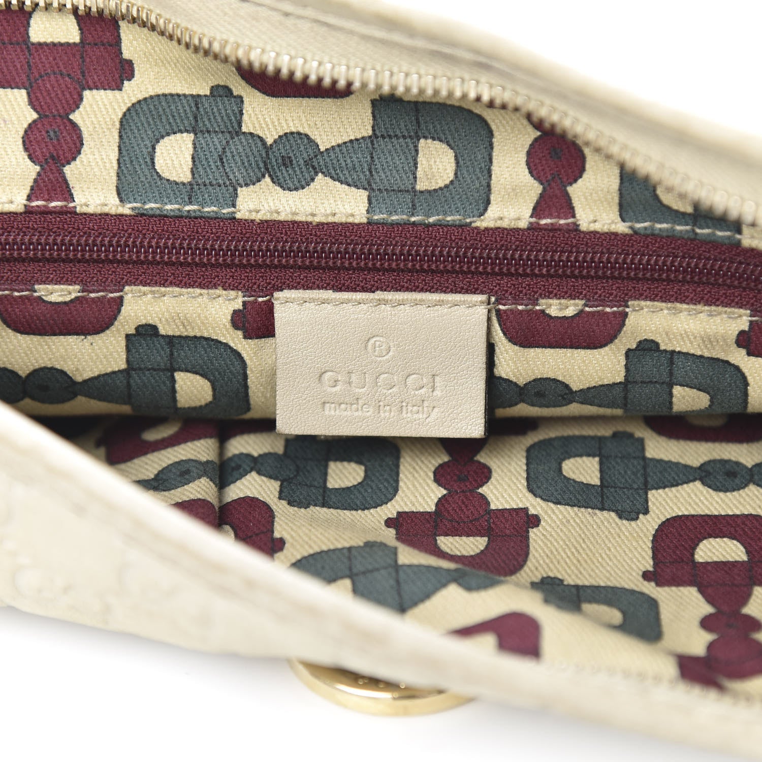 Gucci Guccissima Abbey Messenger Bag Off White 5 of 14