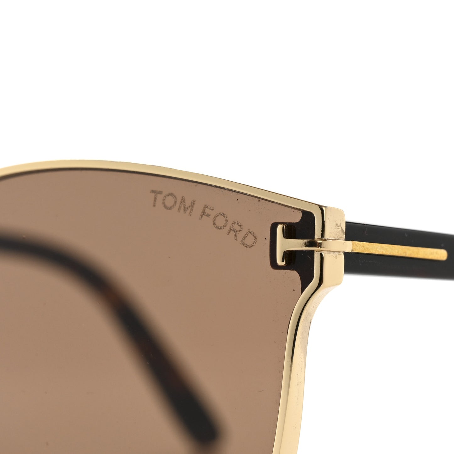 Metal Cat Eye Sunglasses TF718-K Gold Tortoise