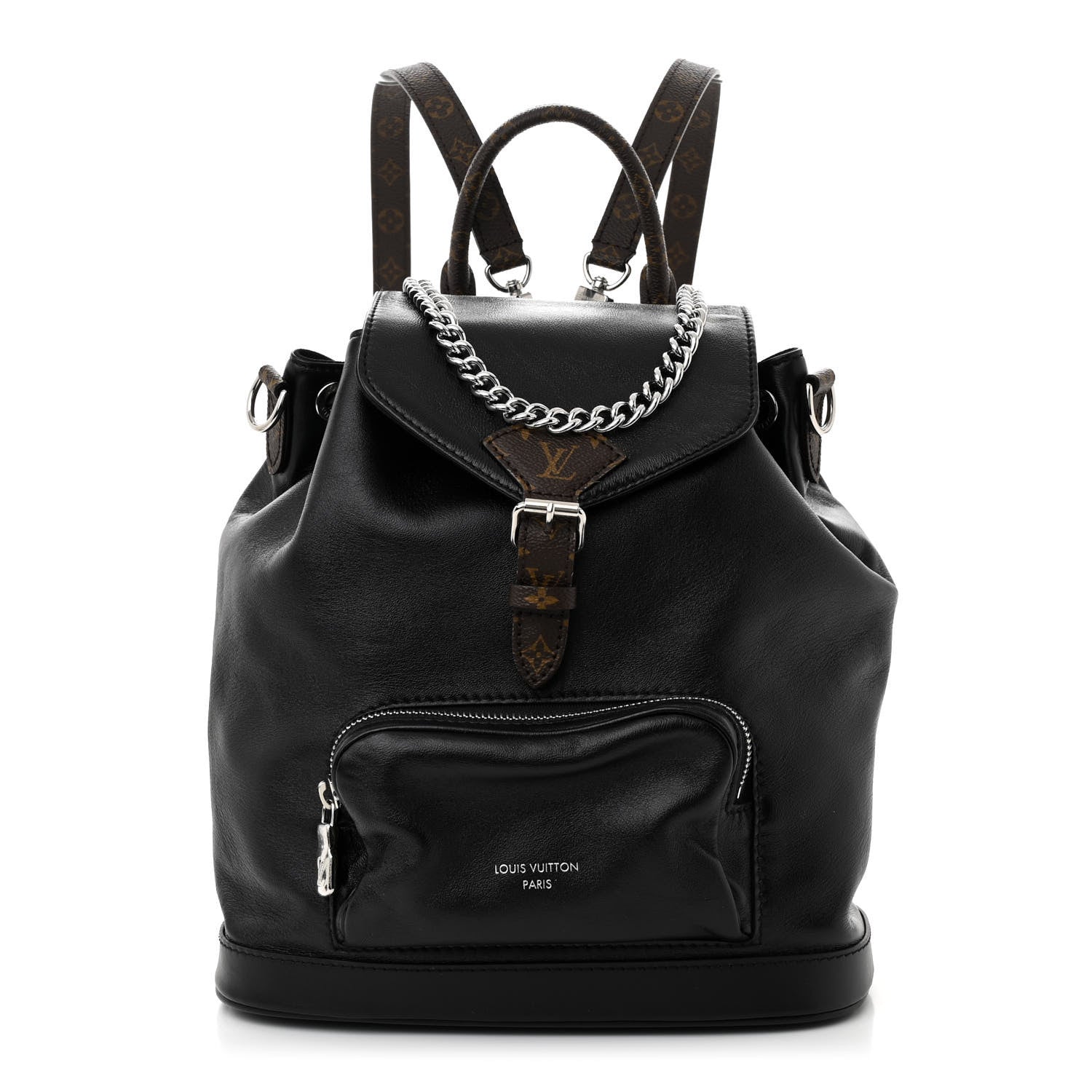 Louis Vuitton Lambskin Monogram Montsouris Vibe PM Black 1 of 10