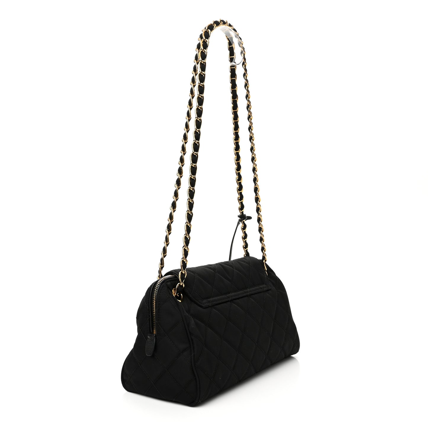 Nylon Tessuto Impuntu Quilted Flap Black