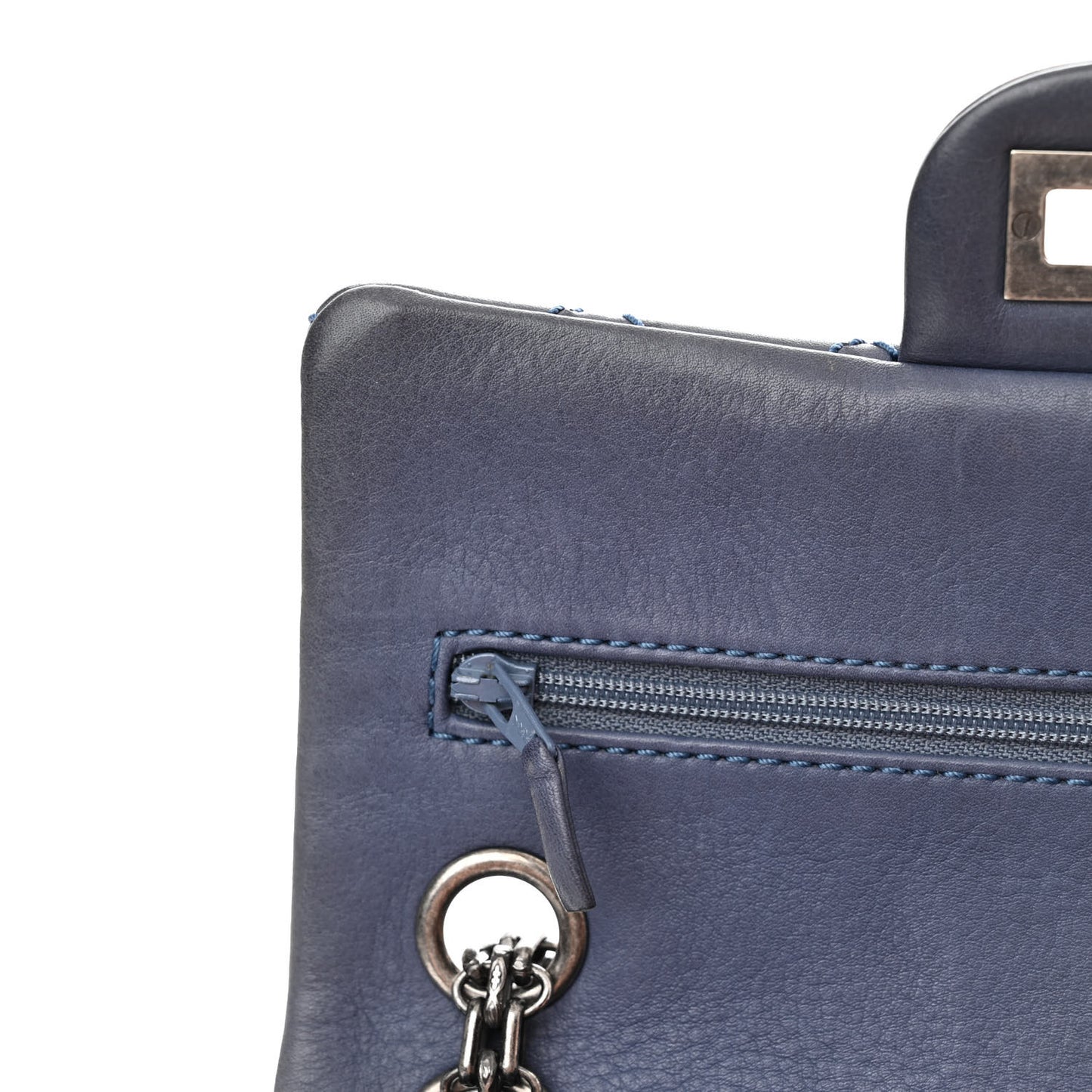 Aged Calfskin Quilted 2.55 Reissue Mini Flap Navy