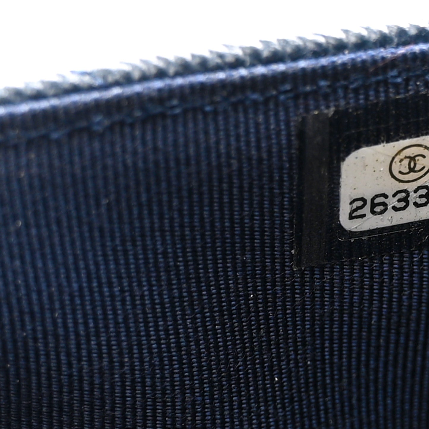 Caviar Quilted Wallet on Chain WOC Navy