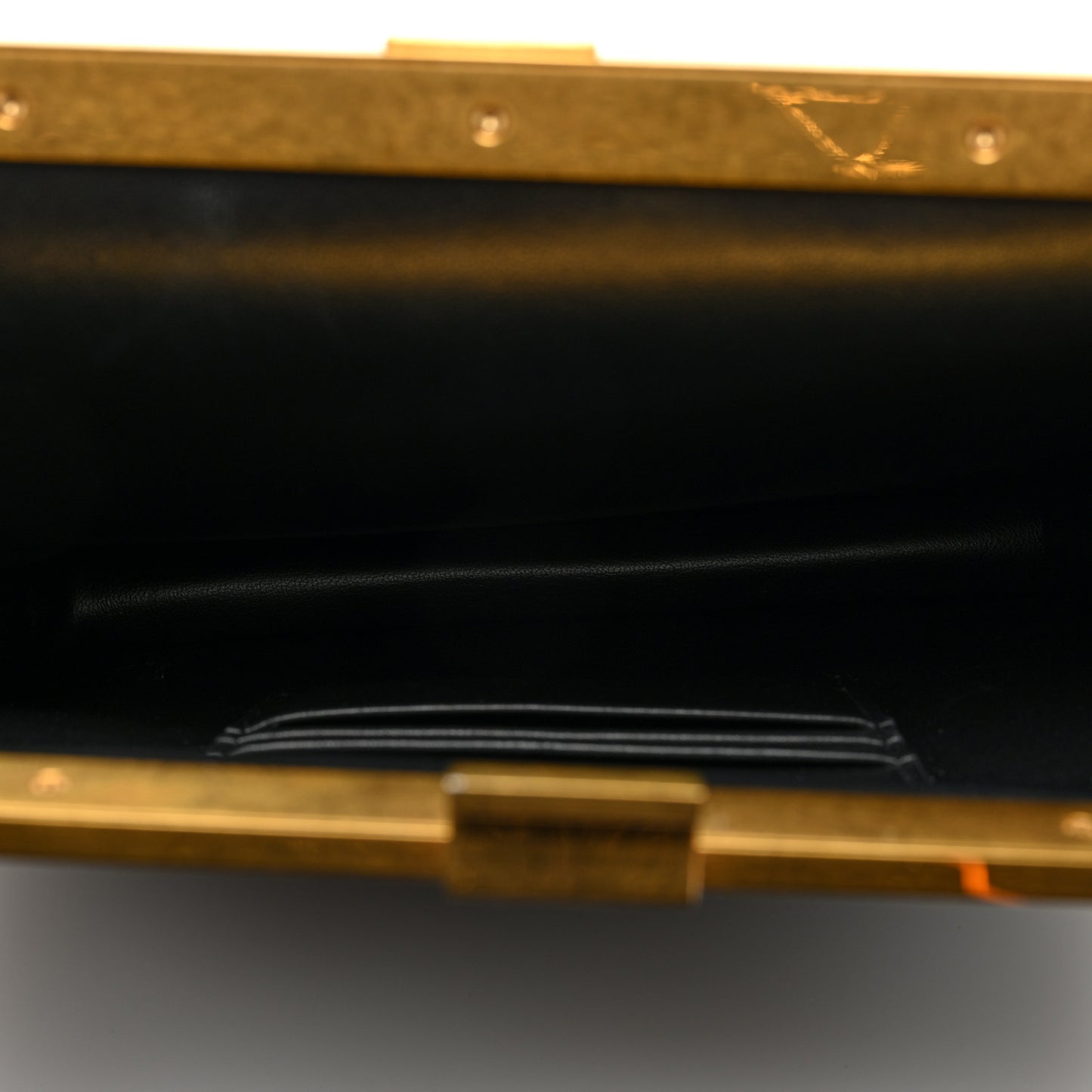 Smooth Calfskin Mini Clasp Bag Black