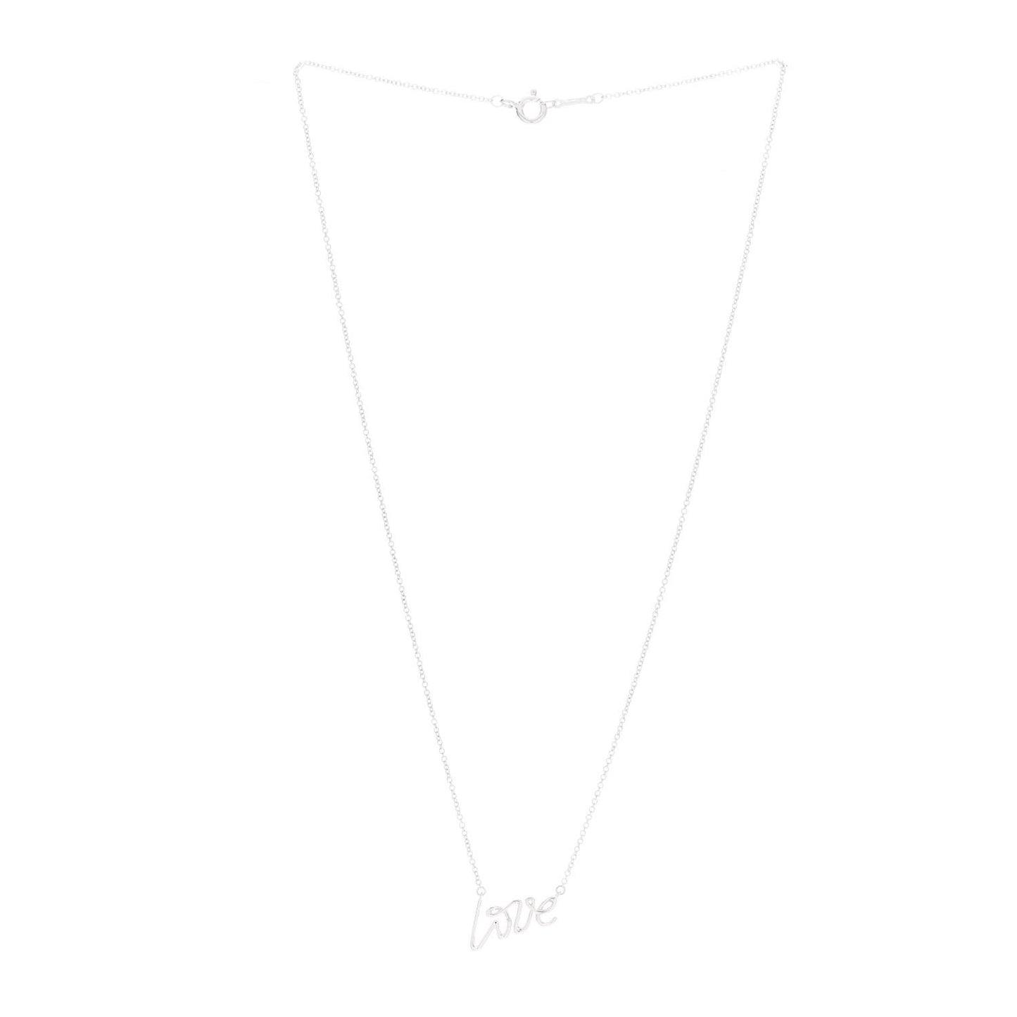 Sterling Silver Paloma Picasso Graffiti Love Pendant Necklace