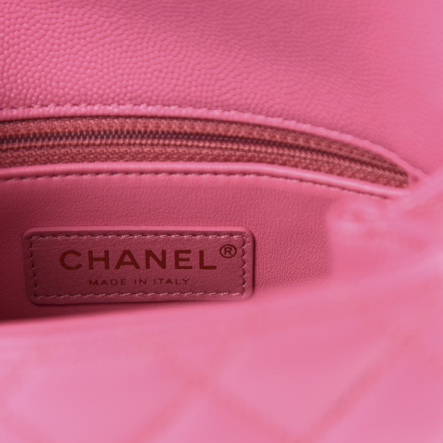 Caviar Quilted Lizard Embossed Extra Mini Coco Handle Flap Pink