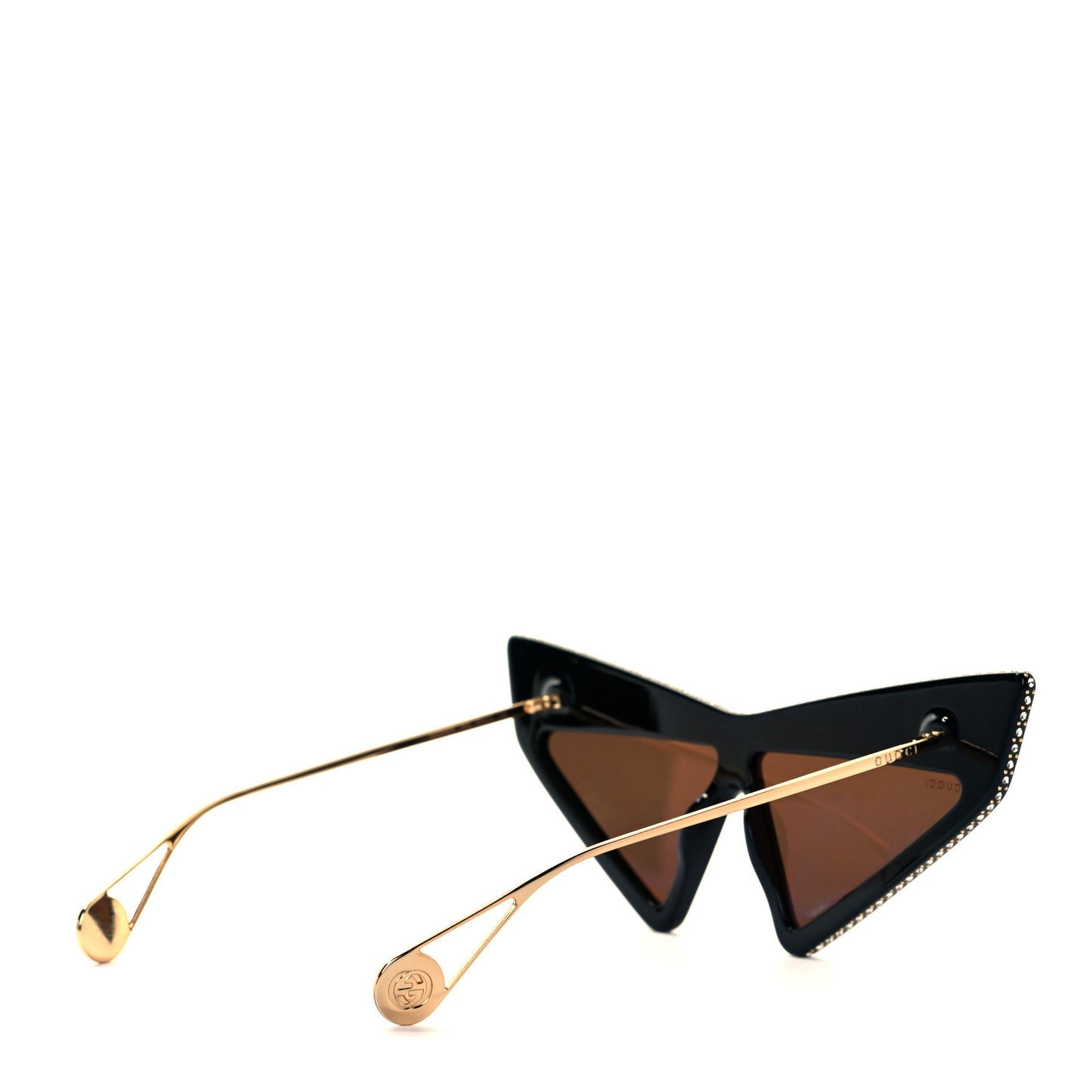 Acetate Crystal Geometric Sunglasses GG0430S Black