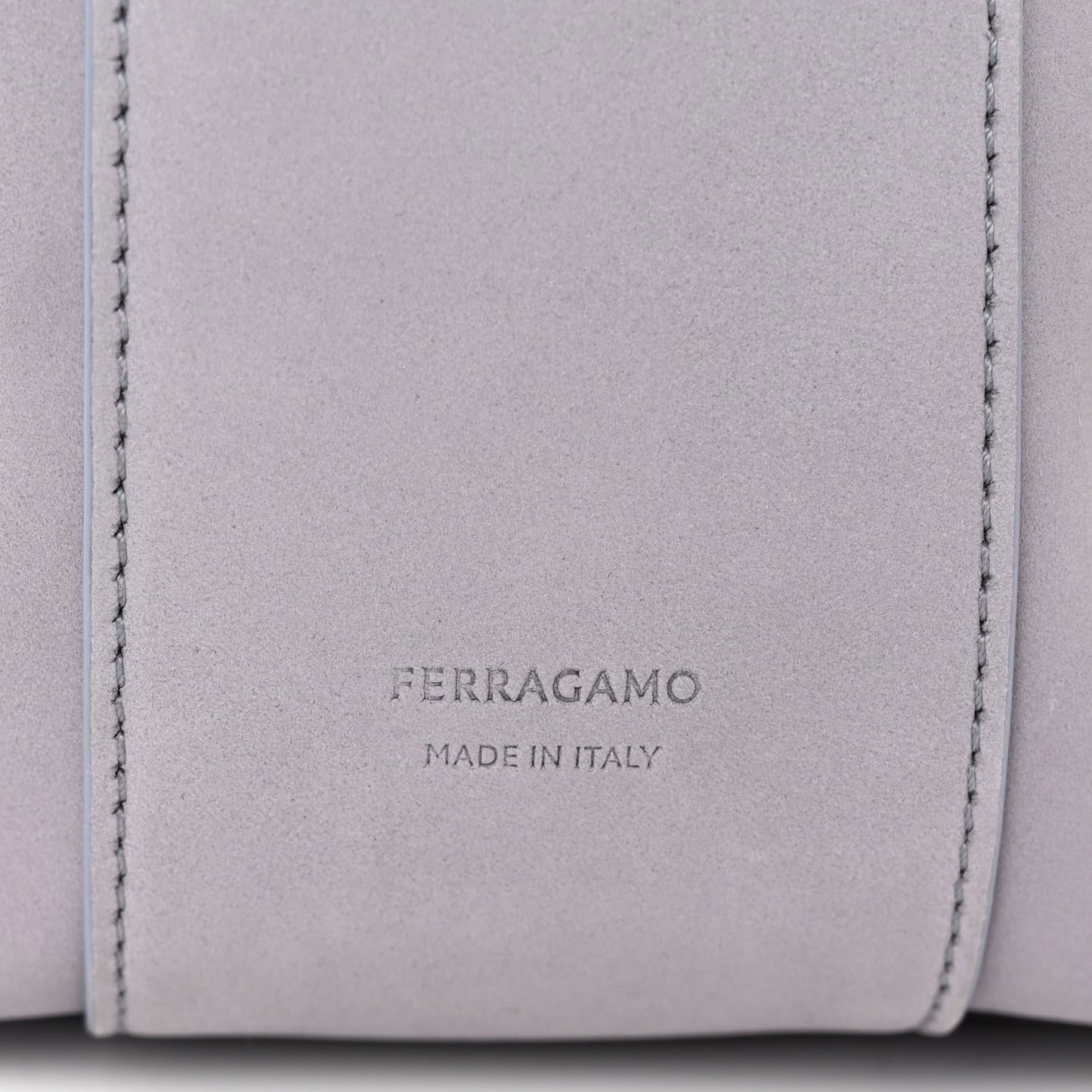 Calfskin Large Hug Pouch Fog Gray