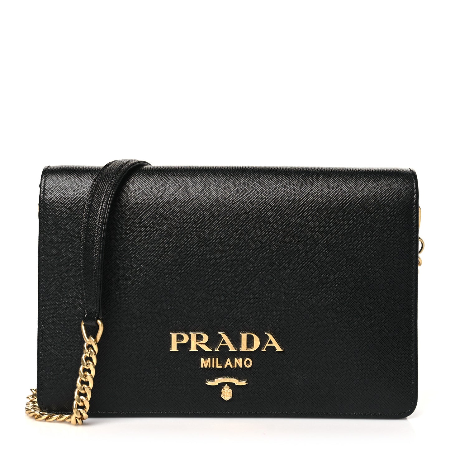 Saffiano Lux Mini Crossbody Bag Black
