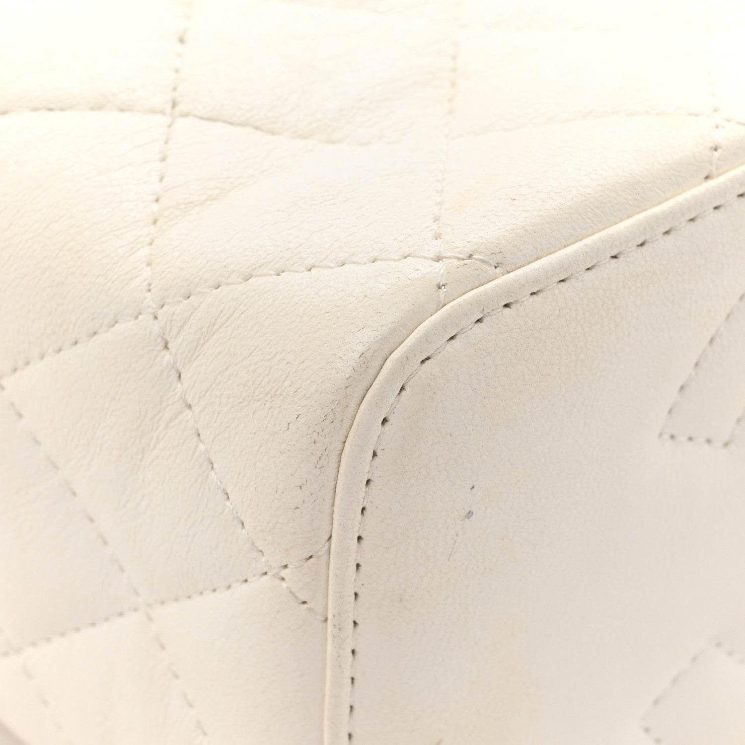 Chanel Lambskin Quilted Small CC Dynasty Vanity Case With Chain White 15 of 19