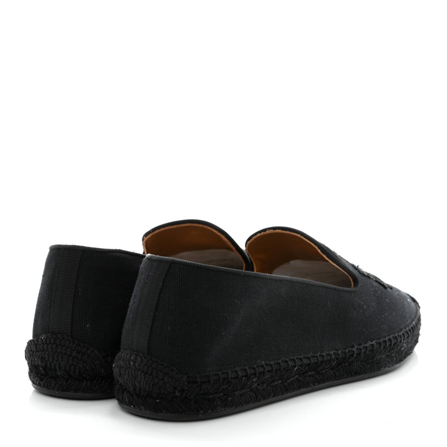 Canvas Mens Nanou Orlato Flat Espadrilles 44 Black