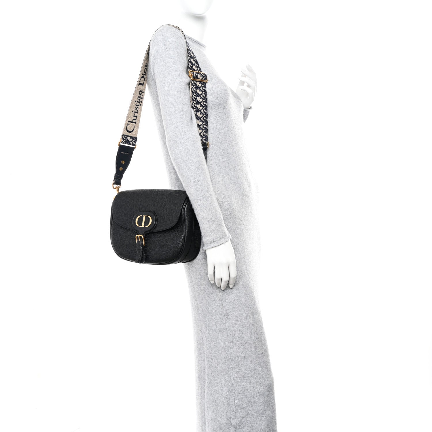 Christian Dior Grained Calfskin Large Bobby Flap Black 2 of 12