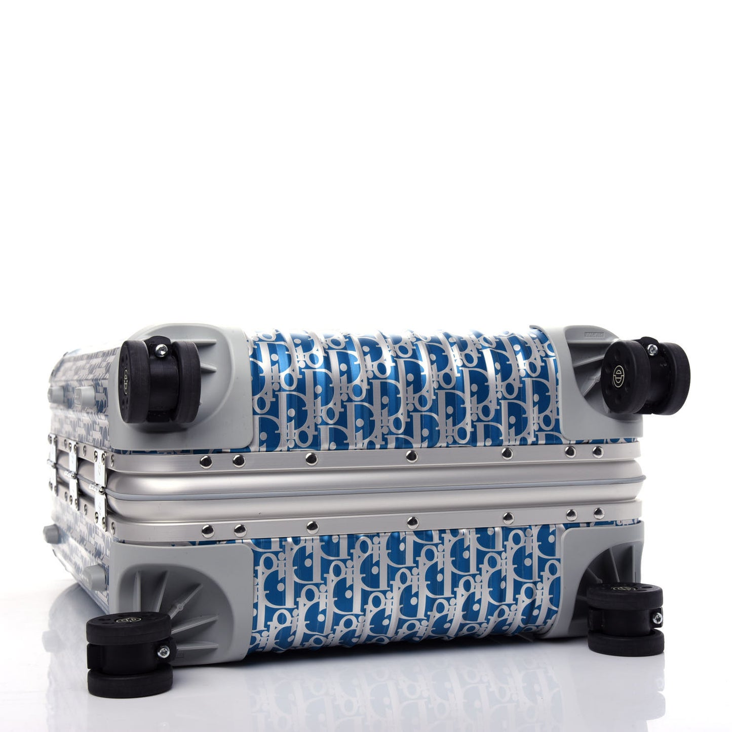 X RIMOWA Aluminum Gradient Cabin Luggage Blue Multi