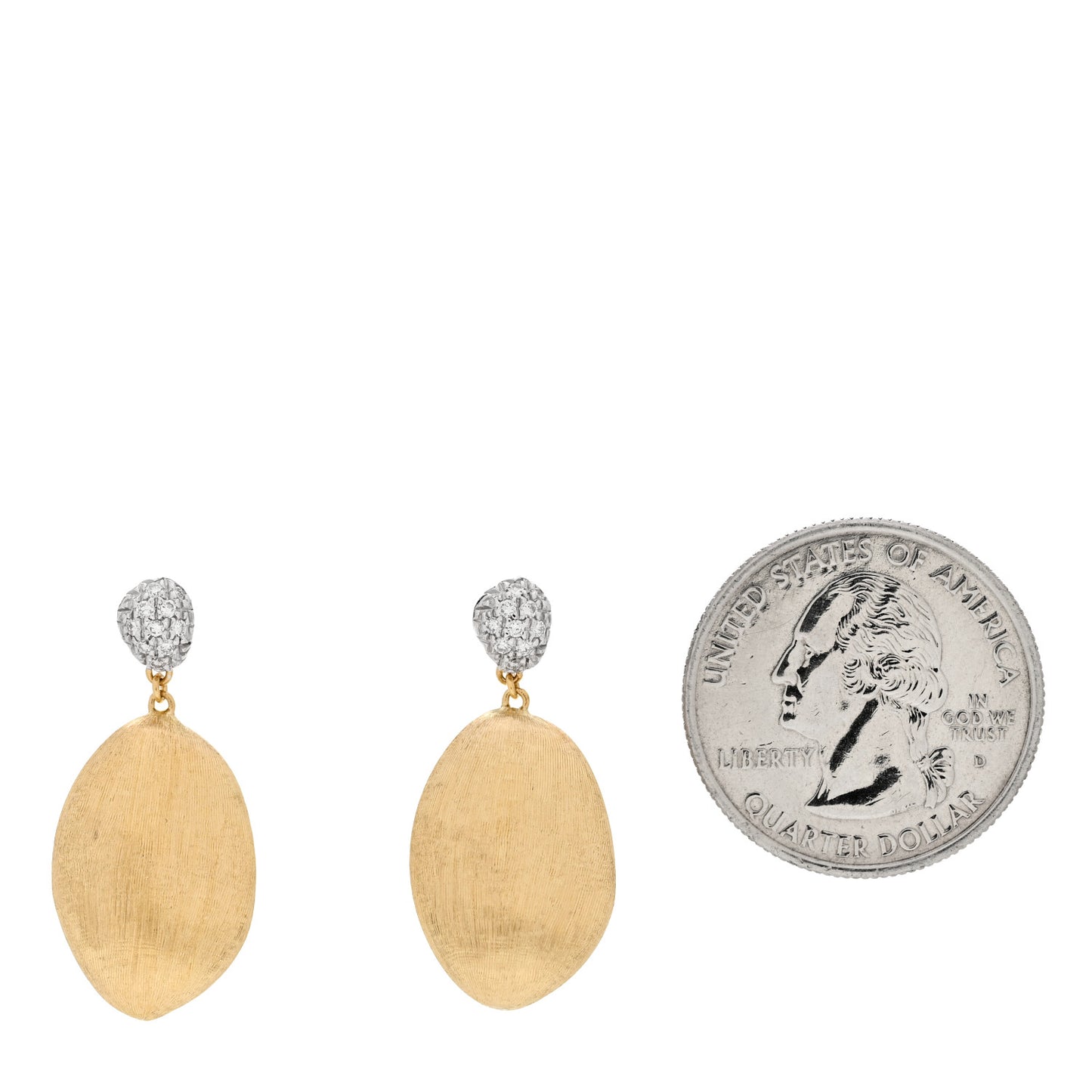 18K Yellow Gold Diamond Siviglia Drop Earrings