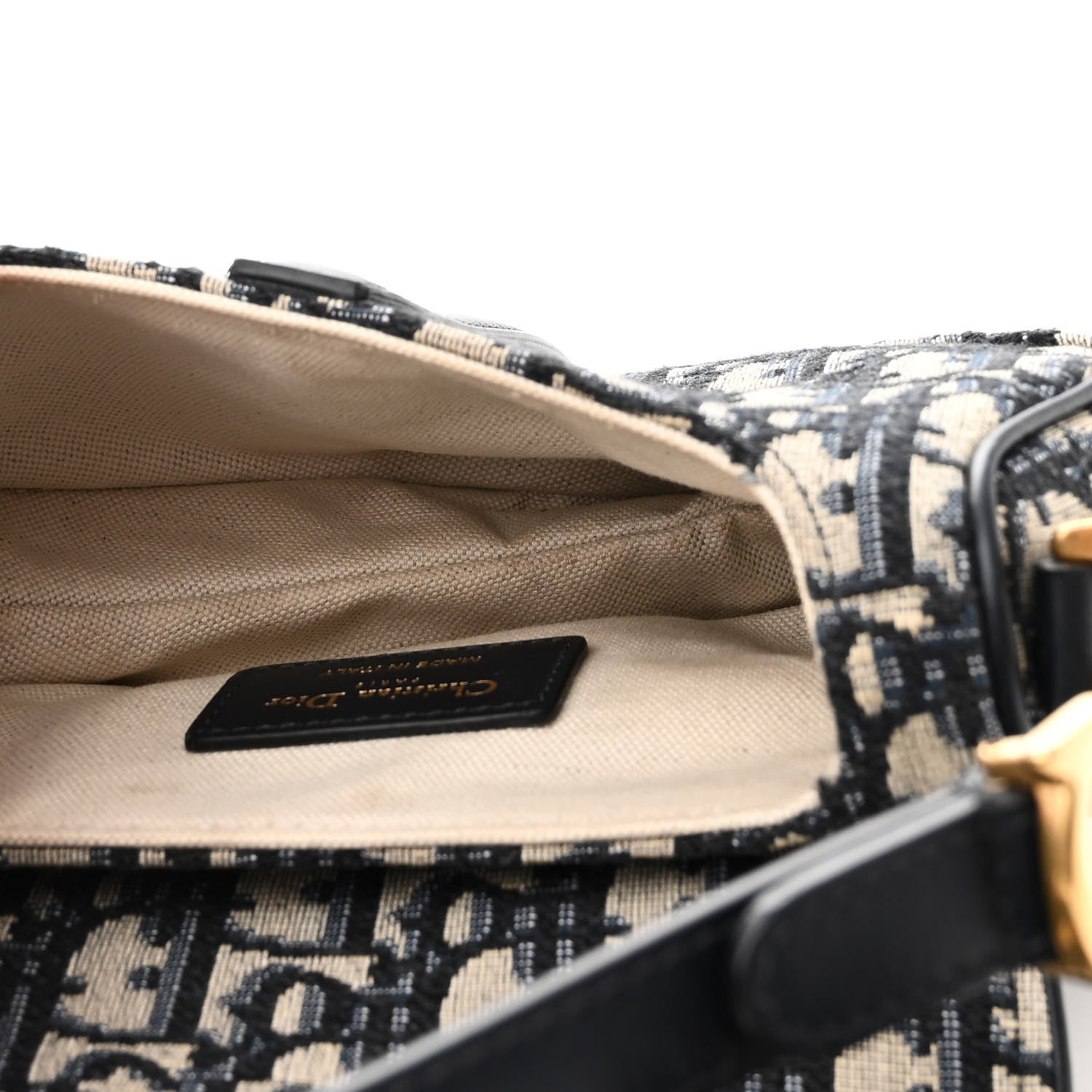 Christian Dior Oblique Mini Saddle Bag Blue 5 of 9