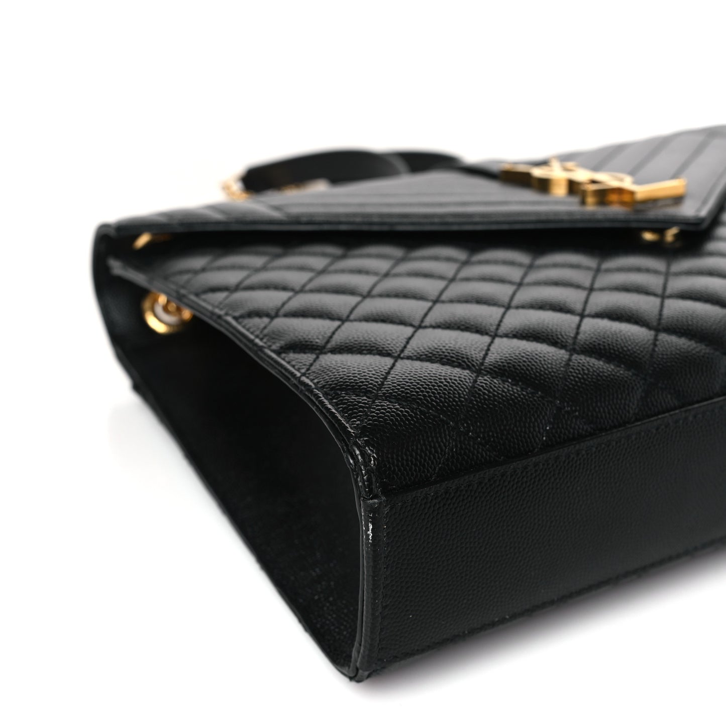 Grain De Poudre Textured Mixed Matelasse Large Triquilt Monogram Satchel