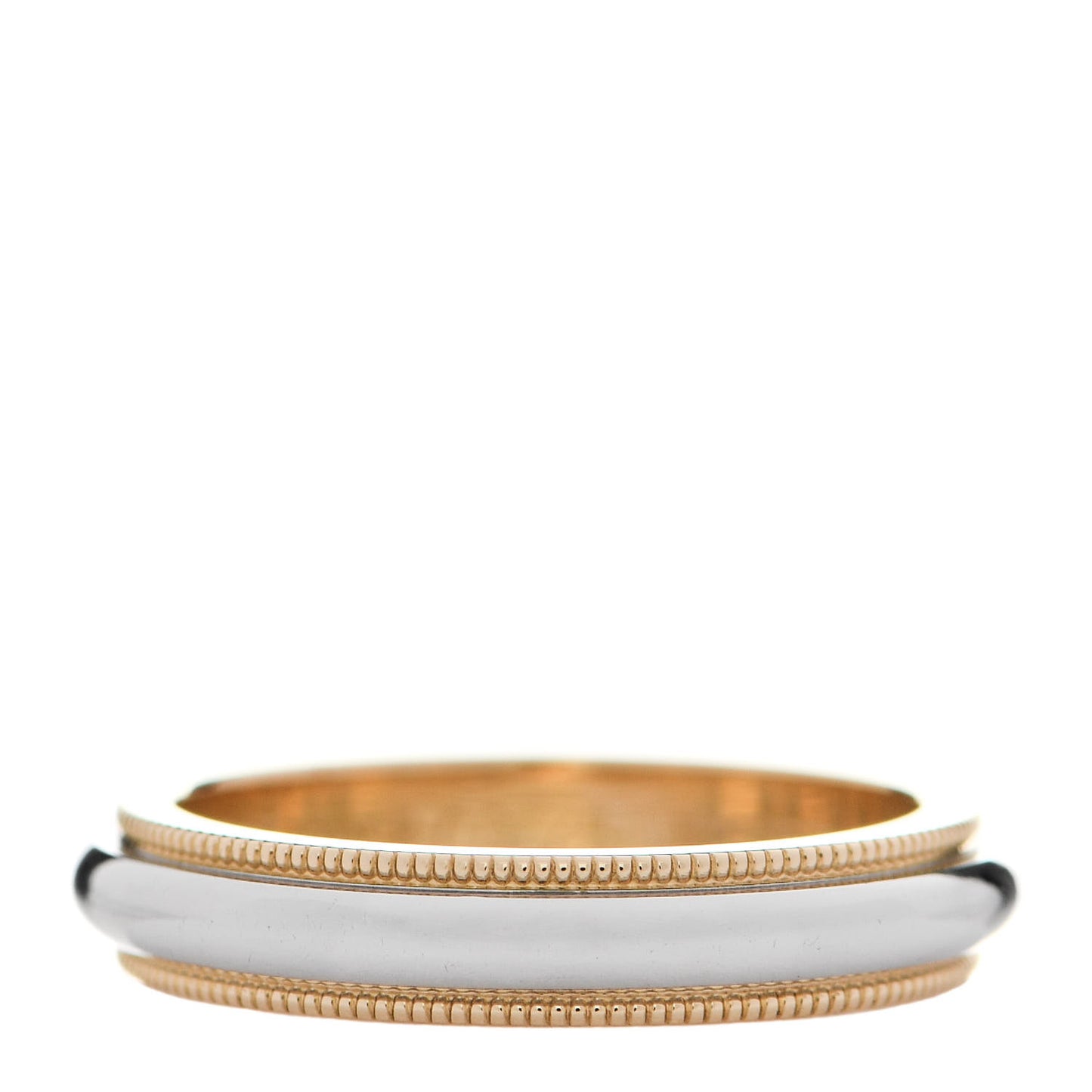 Platinum 18K Yellow Gold 4mm Together Milgrain Wedding Band Ring 49 5