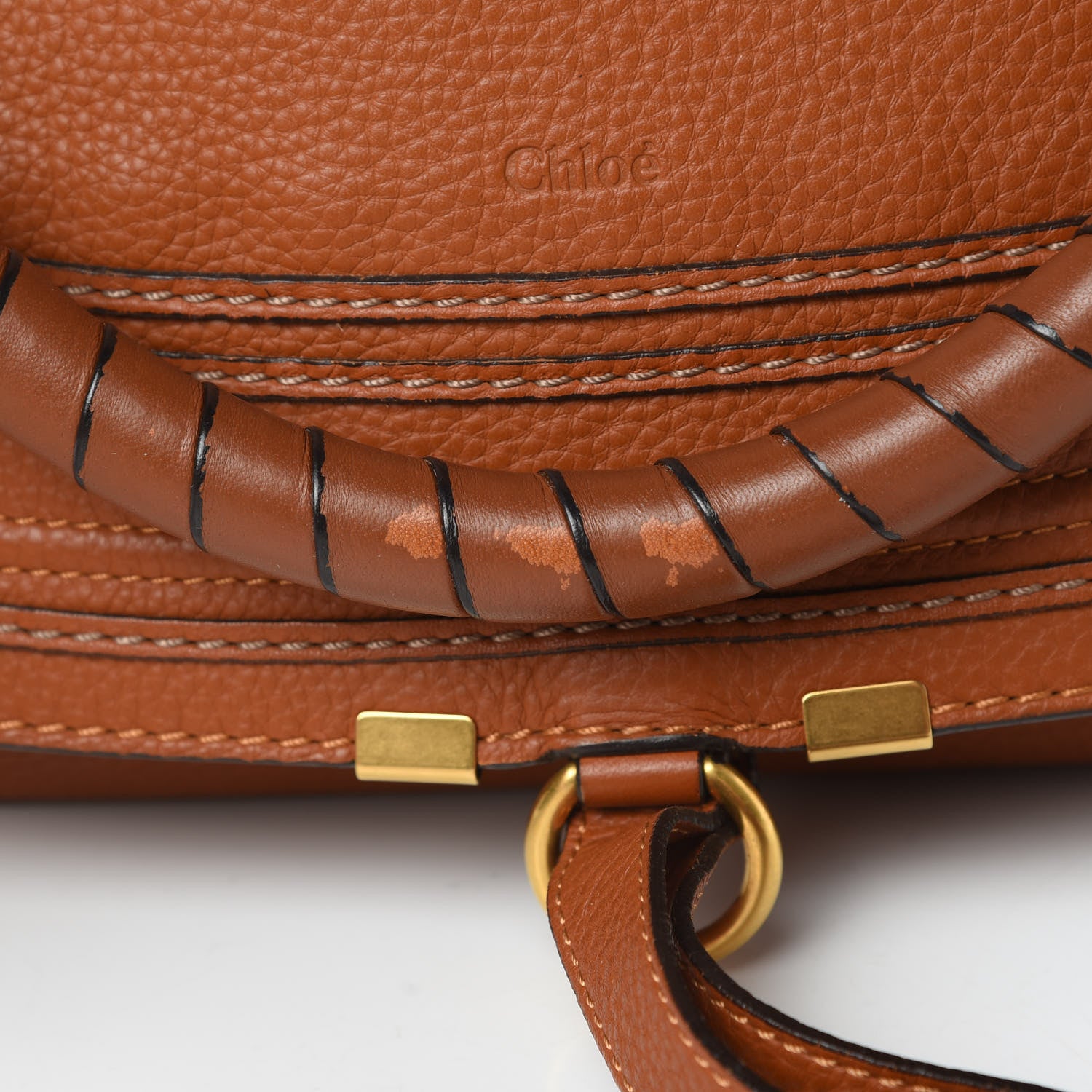 Chloe Calfskin Large Marcie Satchel Tan 12 of 17