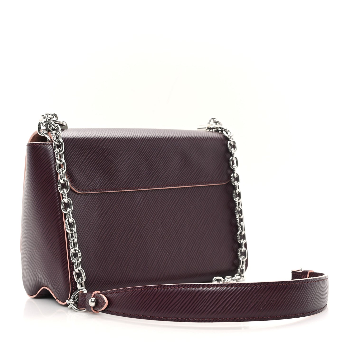 Epi Twist Shoulder Bag MM Prune Rose Poudre