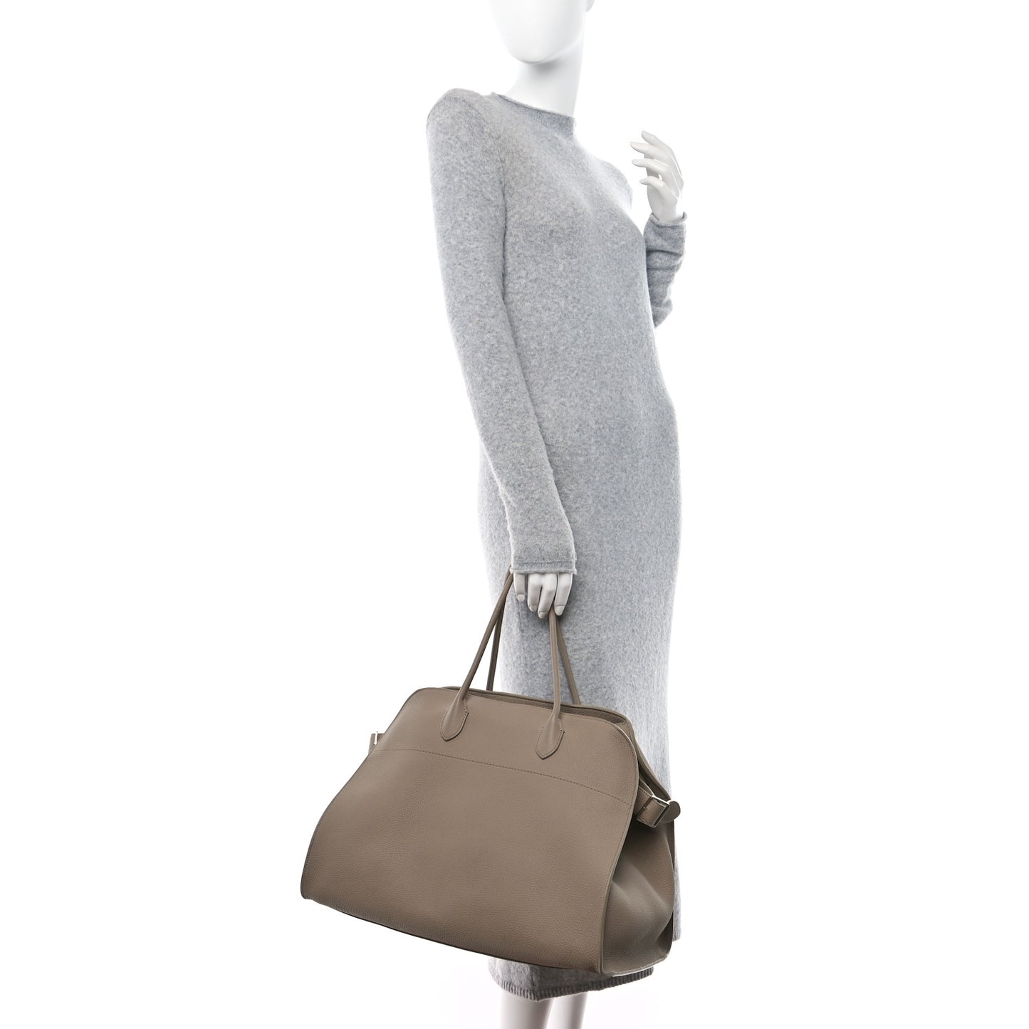 Grained Calfskin Soft Margaux 17 Dark Taupe