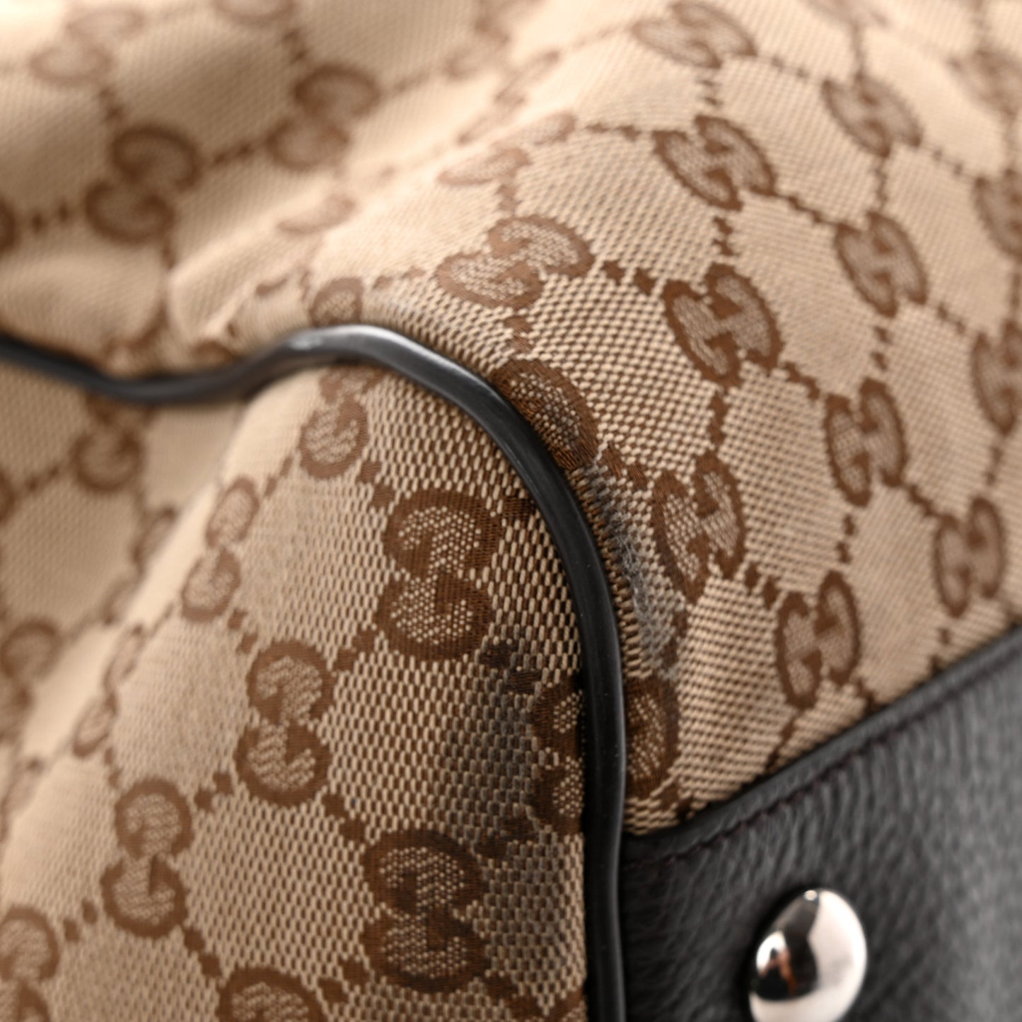 Monogram Dollar Calfskin Boston Duffle Bag Beige Ebony Testa di Moro Marrone Scuro