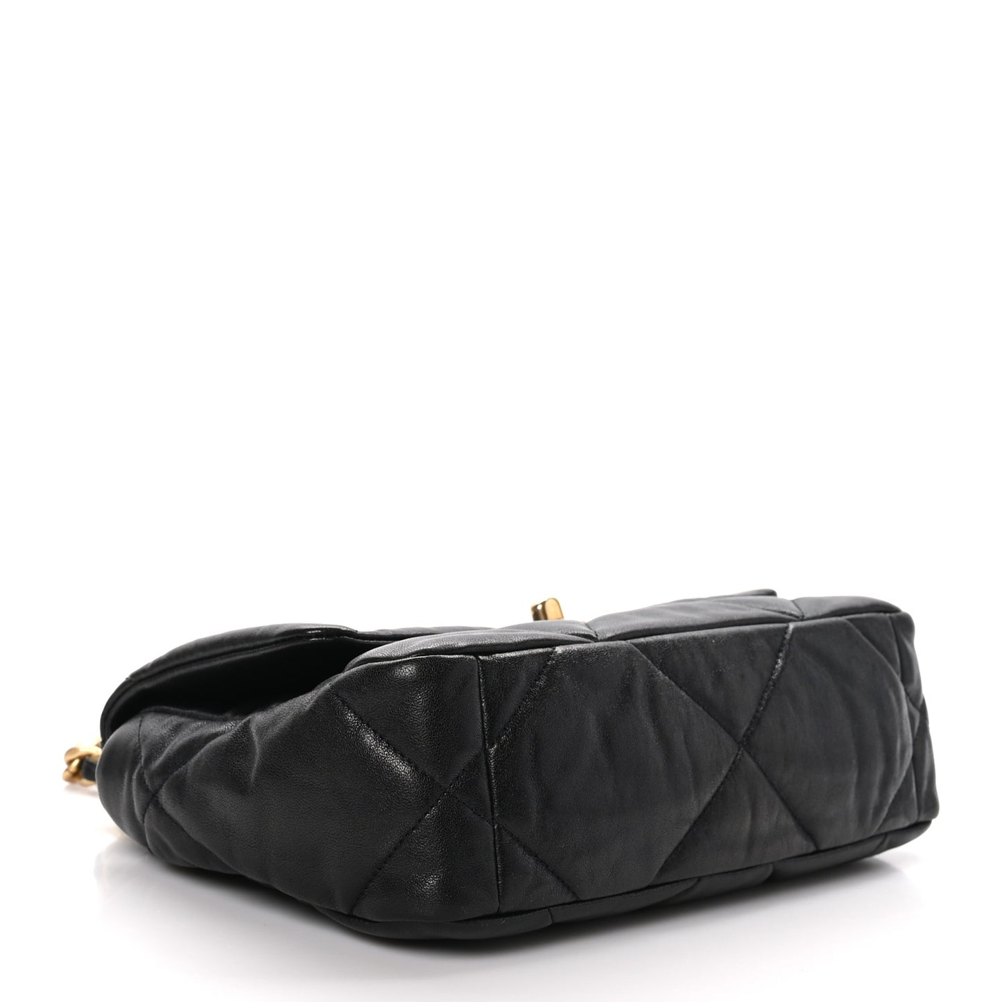 Goatskin Quilted Medium Chanel 19 Flap Black