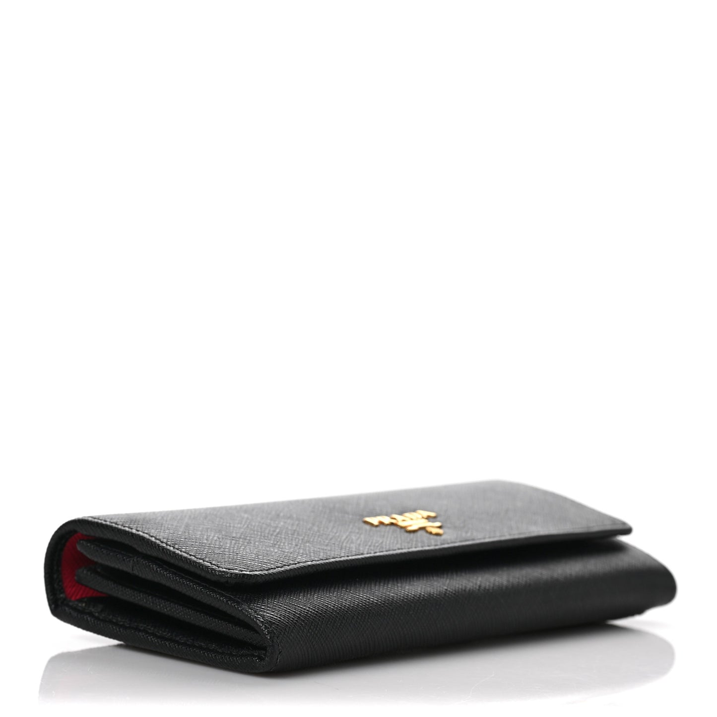 Saffiano Continental Flap Wallet Black Ibisco