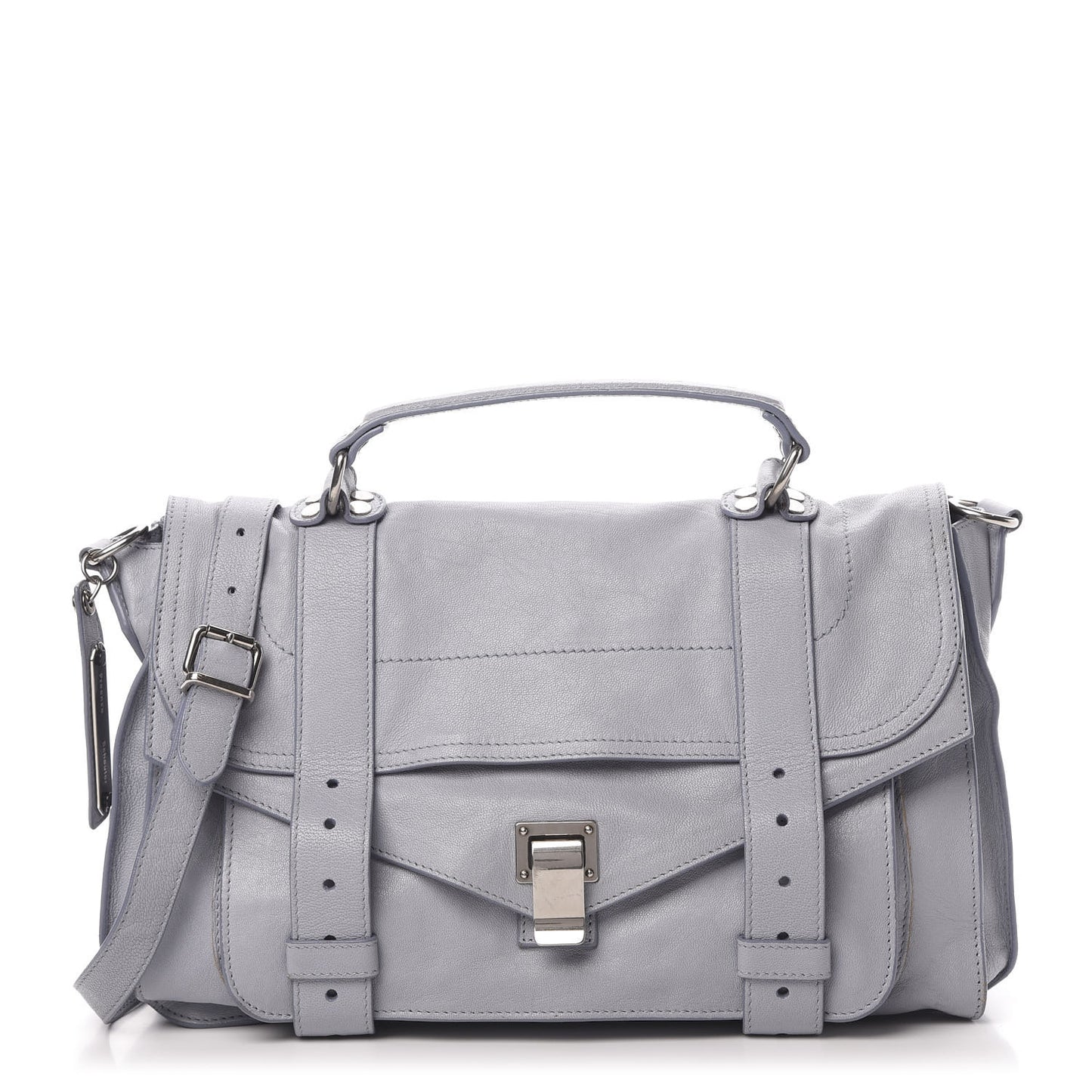 Lambskin Medium PS1 Satchel Concrete Grey