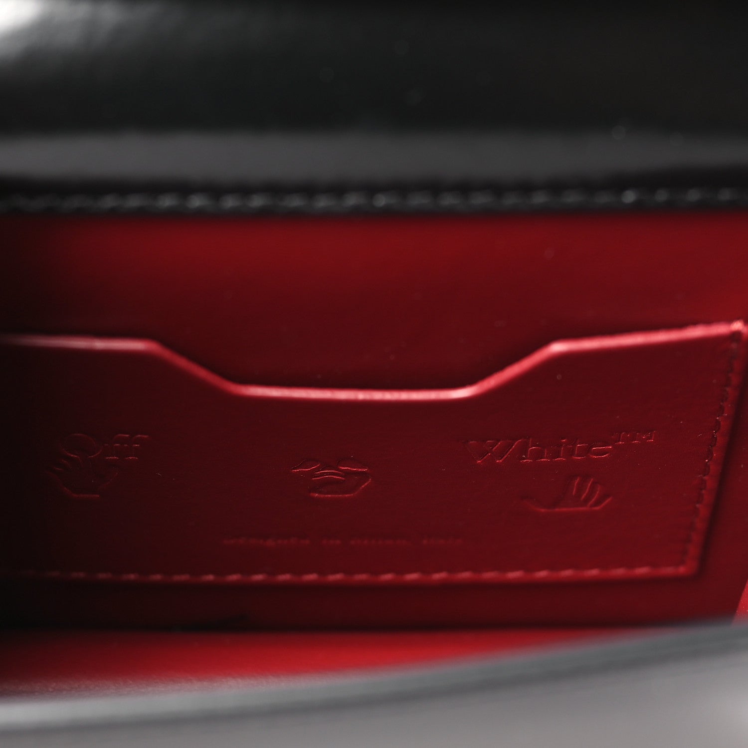 Off-White Glazed Calfskin Jitney 0.7 Not For Sale Crossbody Bag Black 5 of 8