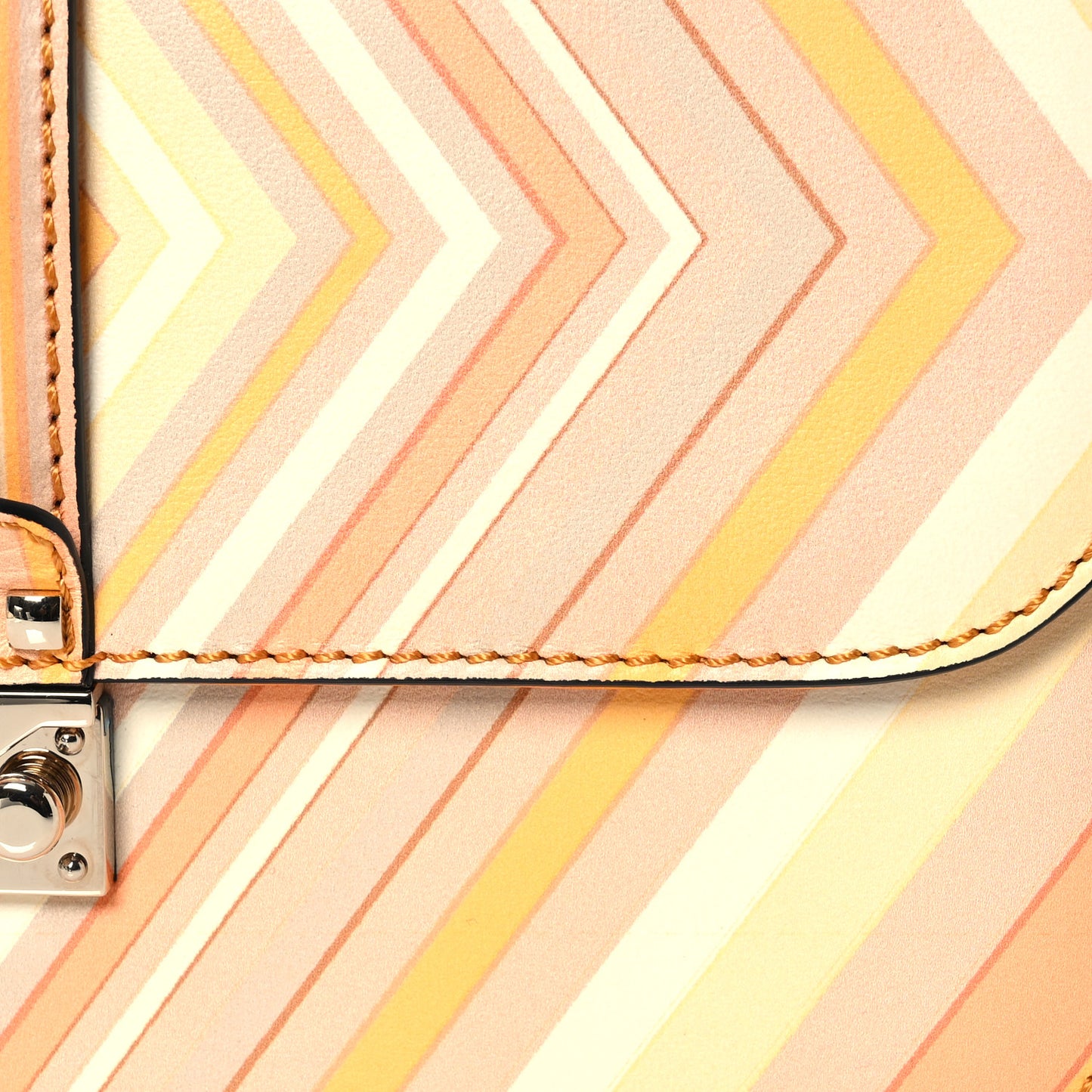 Vitello Native Couture 1975 Medium Glam Lock Rockstud Flap Mandarin Sorbet