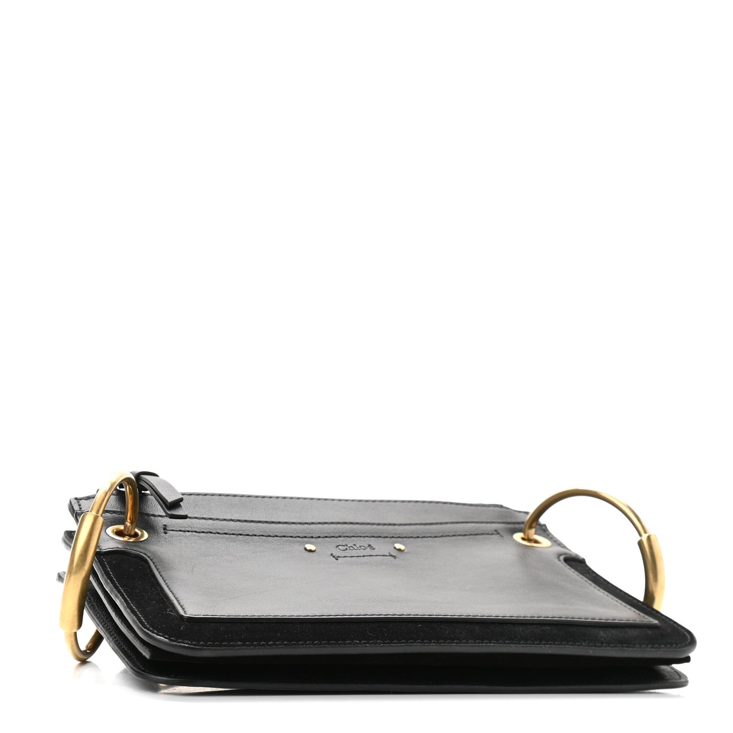 Calfskin Suede Small Roy Bag Black