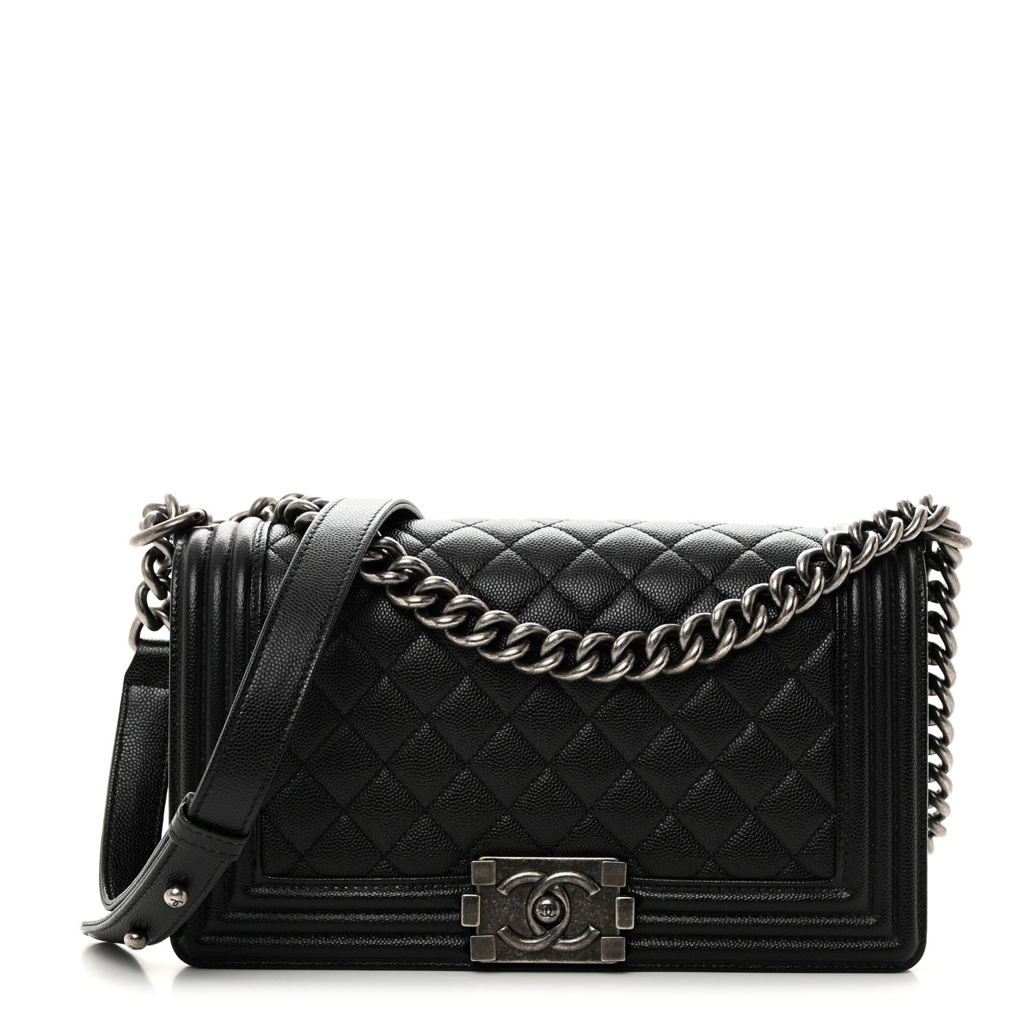 Chanel Caviar Quilted Medium Boy Flap Black 1 of 11