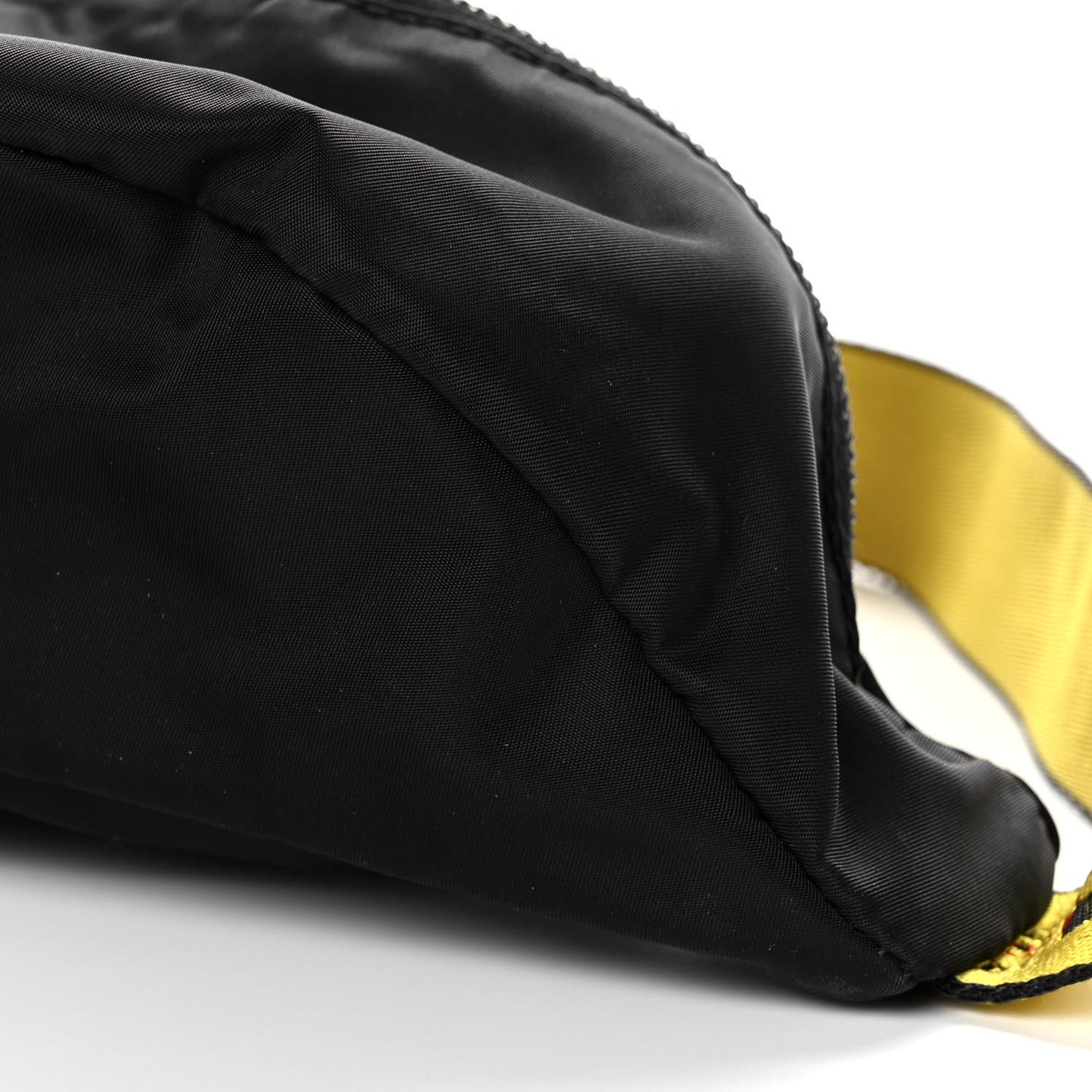 Canvas Logo Print Belt Bag Black