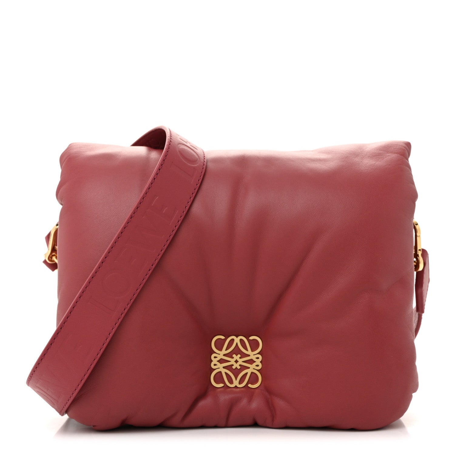 Loewe Lambskin Goya Puffer Bag Plumrose 1776357 – FASHIONPHILE