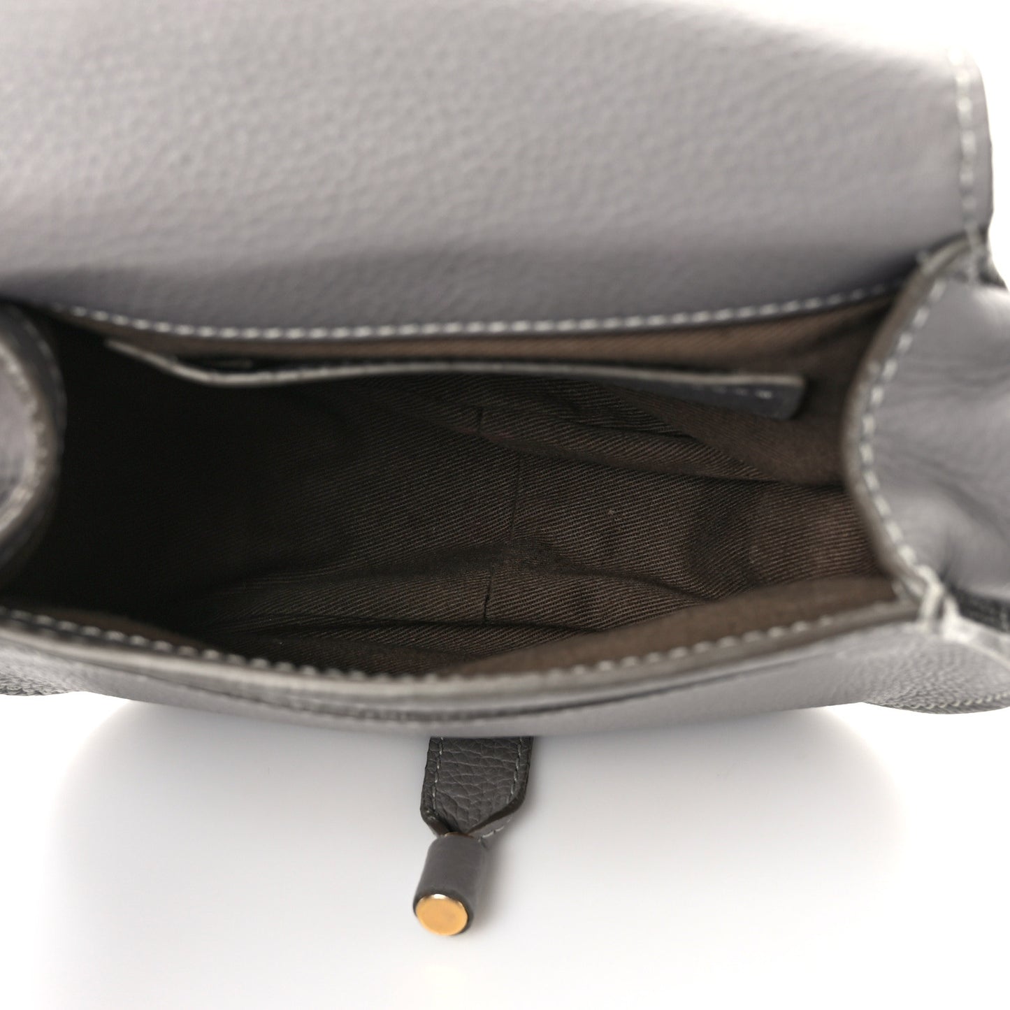 Calfskin Mini Marcie Round Crossbody Bag Cashmere Grey