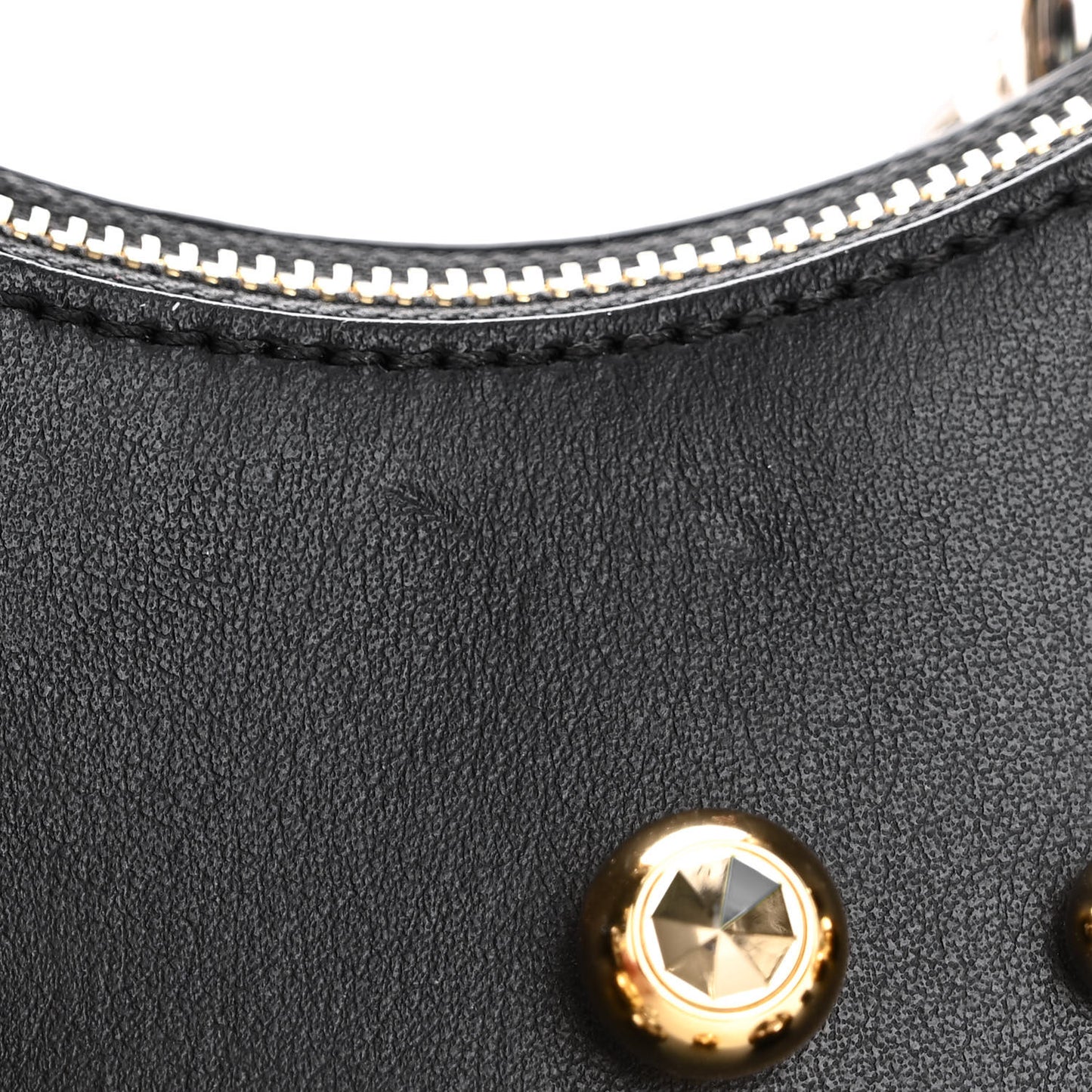 Eco Alter Nappa Mini Chunky Studs Frayme Shoulder Bag Black