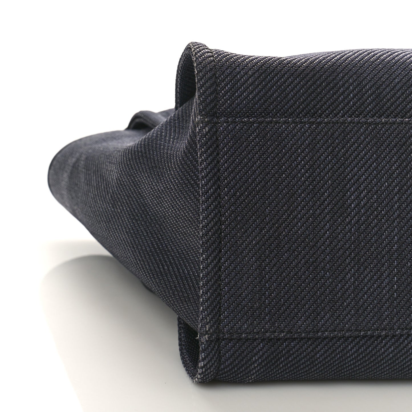 Mixed Fibers Calfskin Medium Deauville Tote Black