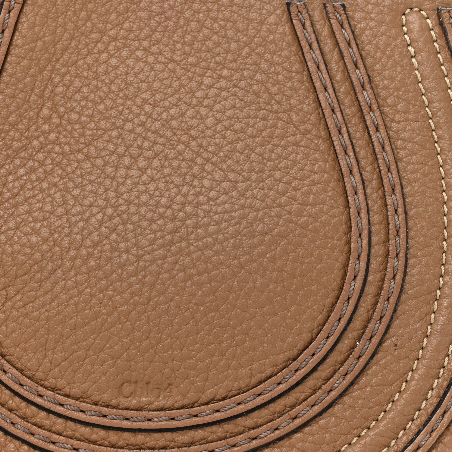 Chloe Grained Calfskin Small Marcie Saddle Bag Nut 7 of 13