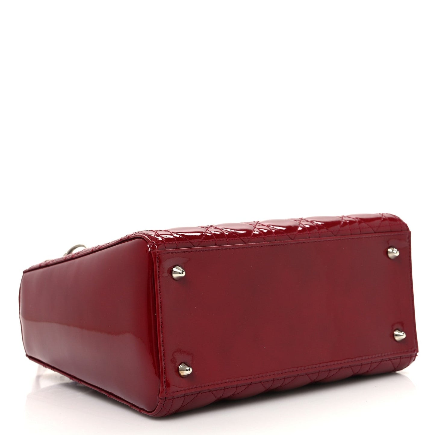 Patent Cannage Medium Lady Dior Red