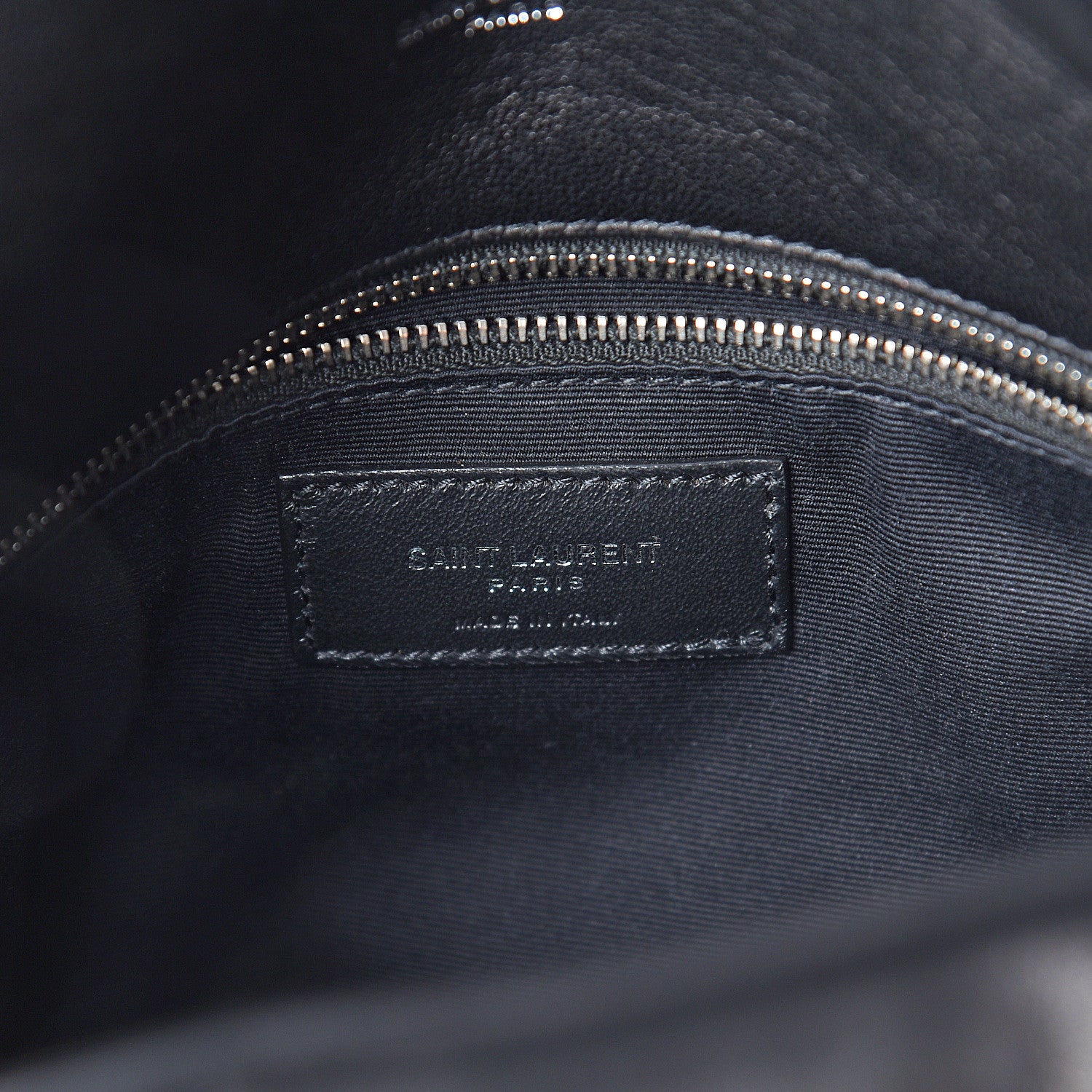 Saint Laurent Lambskin Quilted Medium Loulou Puffer Monogram Chain Satchel Black 5 of 6