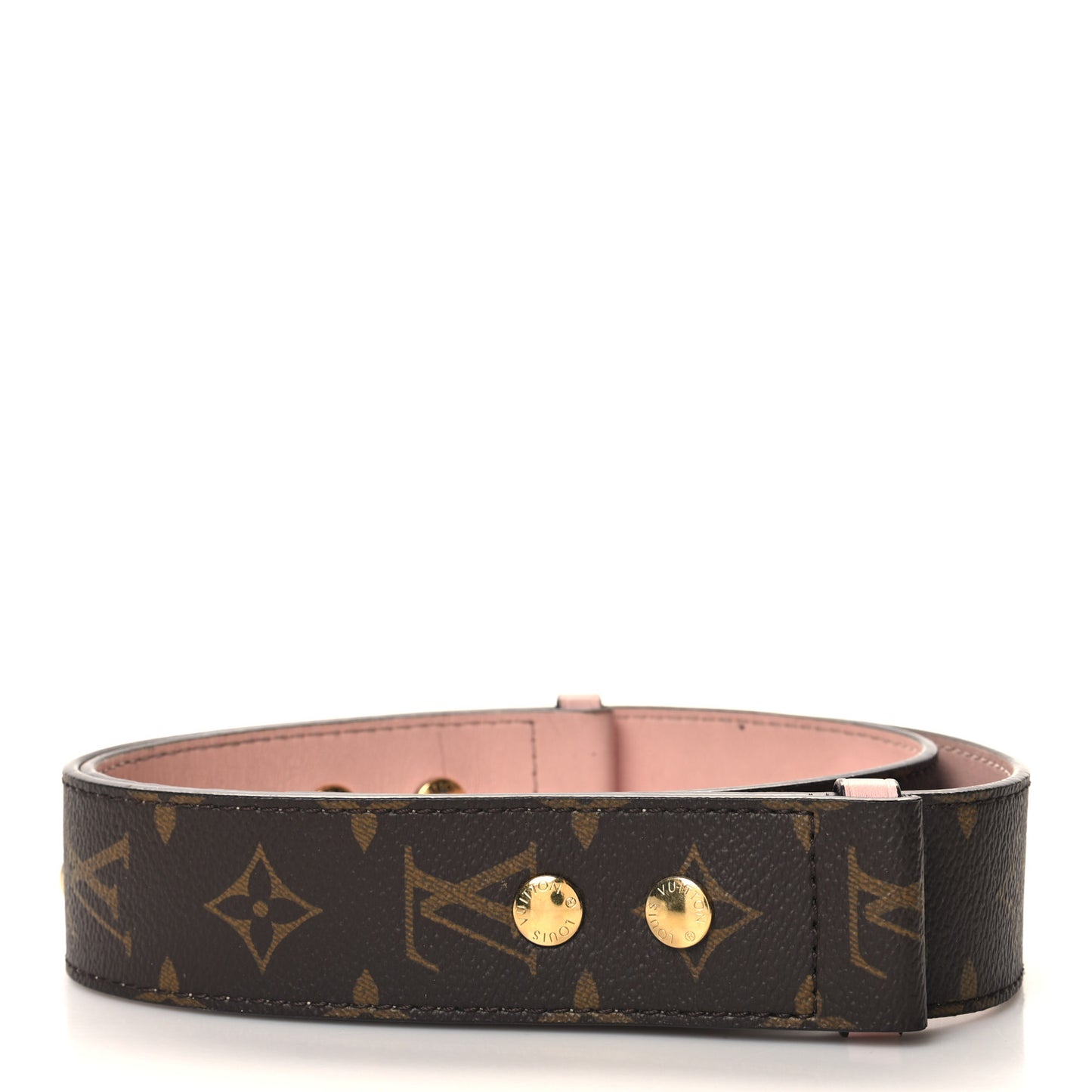 Monogram Adjustable Bandouliere Shoulder Strap Rose Ballerine