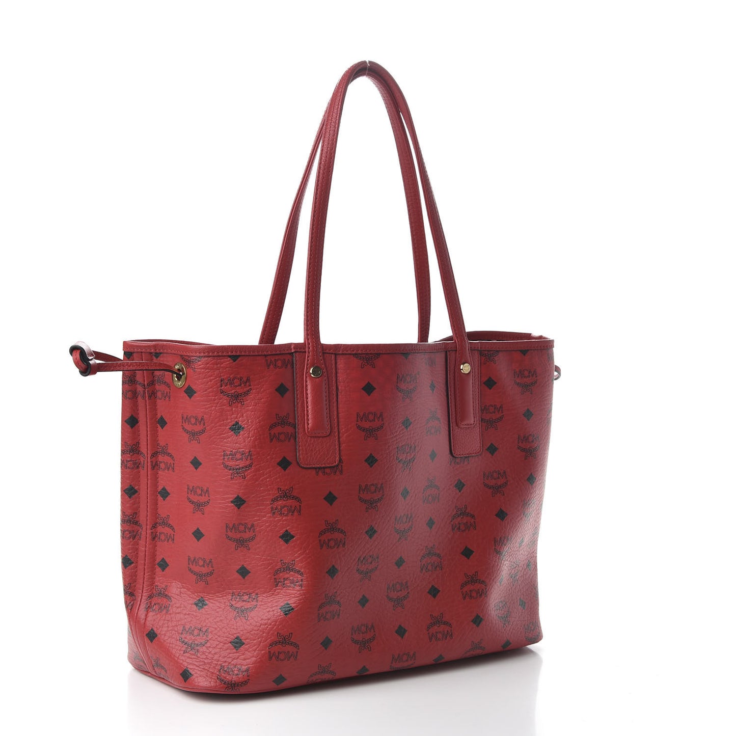 Visetos Medium Liz Reversible Shopper Tote Ruby Red