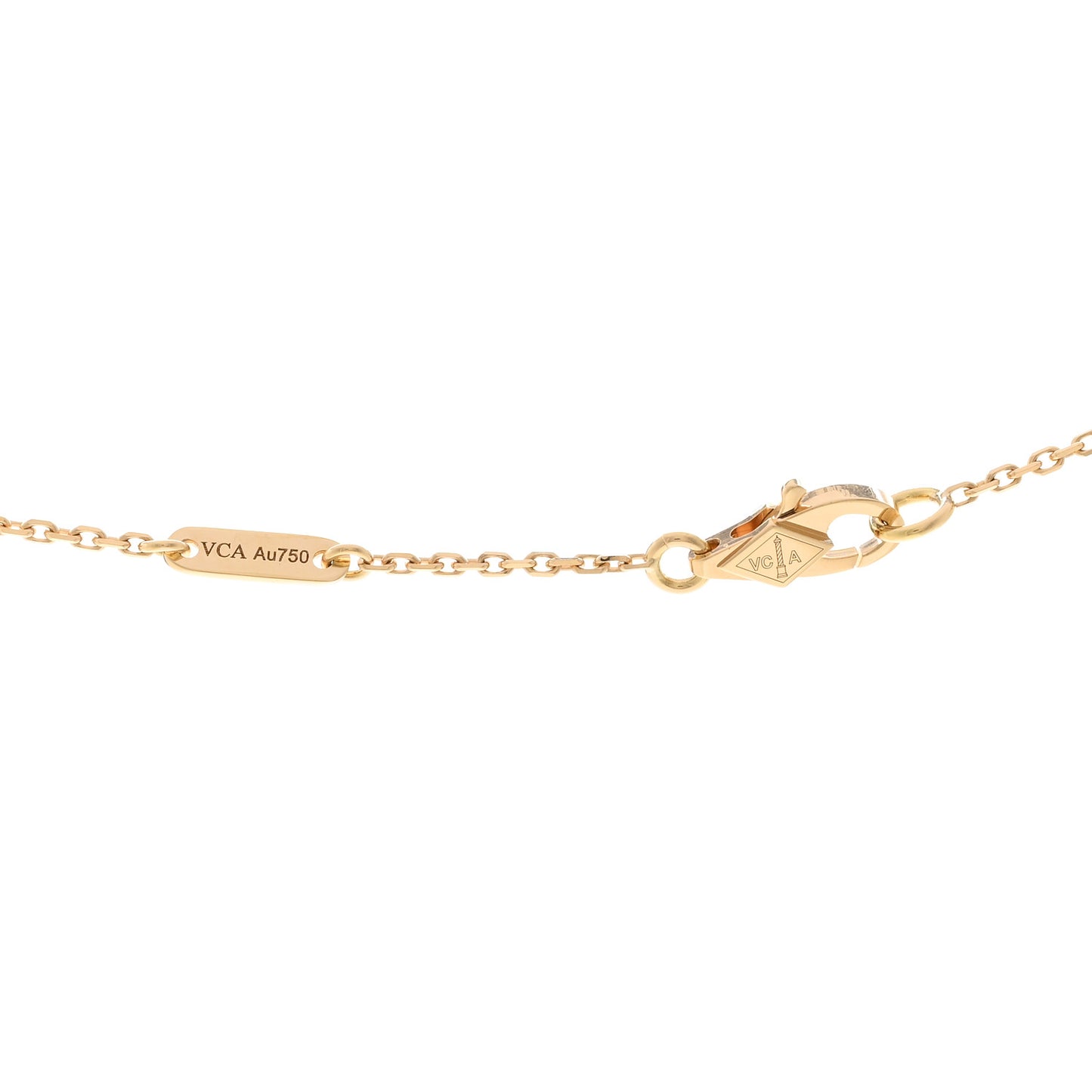 18K Yellow Gold Mother of Pearl Sweet Alhambra Pendant Necklace