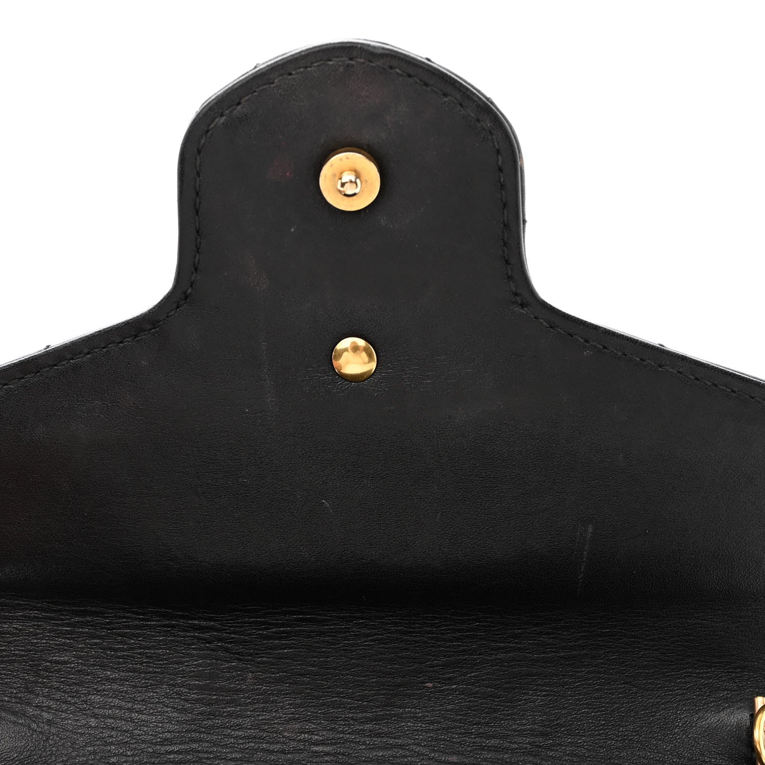 Gucci Calfskin Matelasse GG Marmont Chain Wallet Black 19 of 22