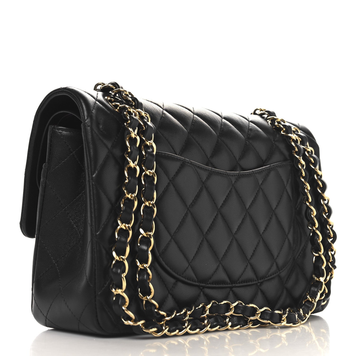 Chanel Lambskin Quilted Medium Double Flap Black 3 of 11