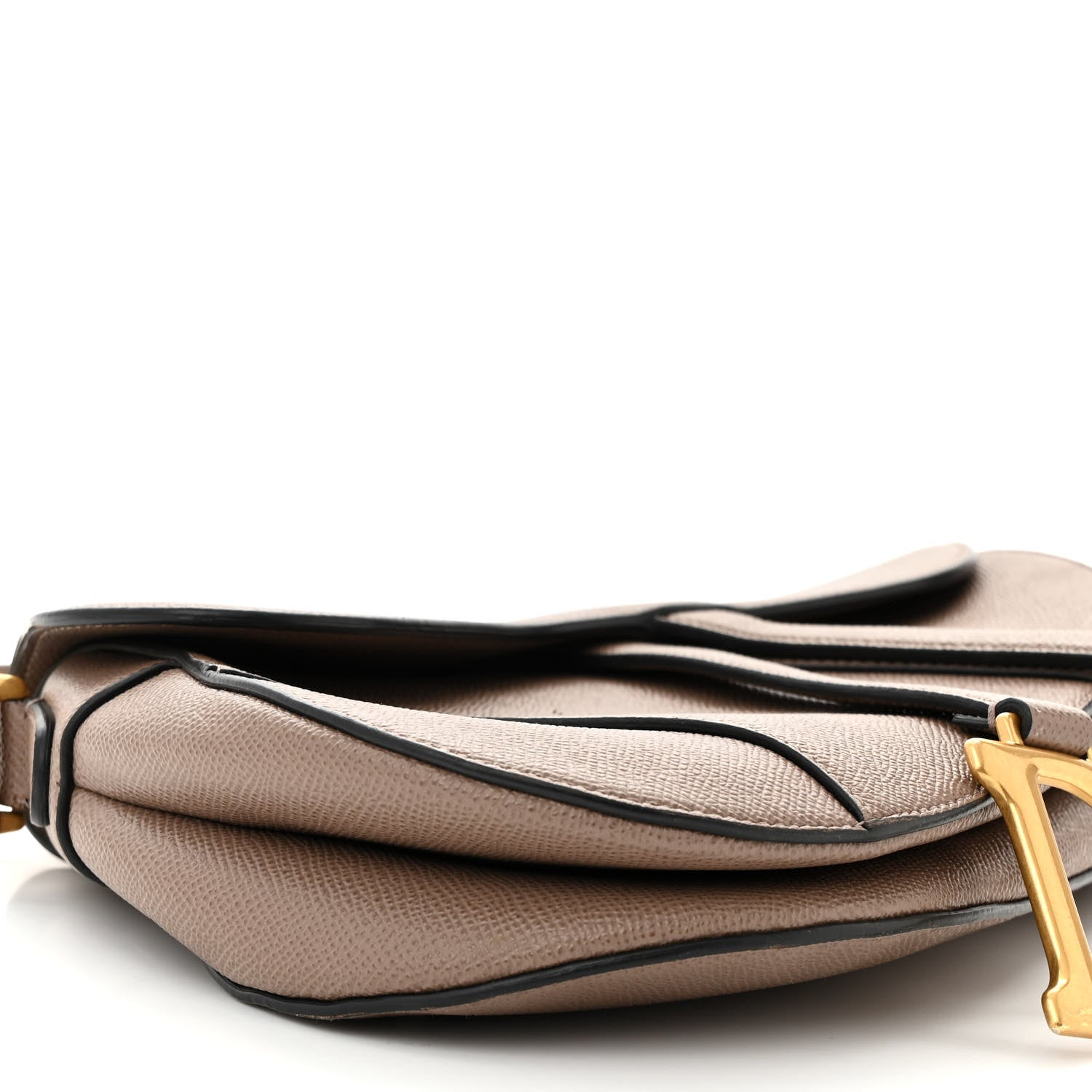 Christian Dior Grained Calfskin Saddle Bag Warm Taupe 9 of 12