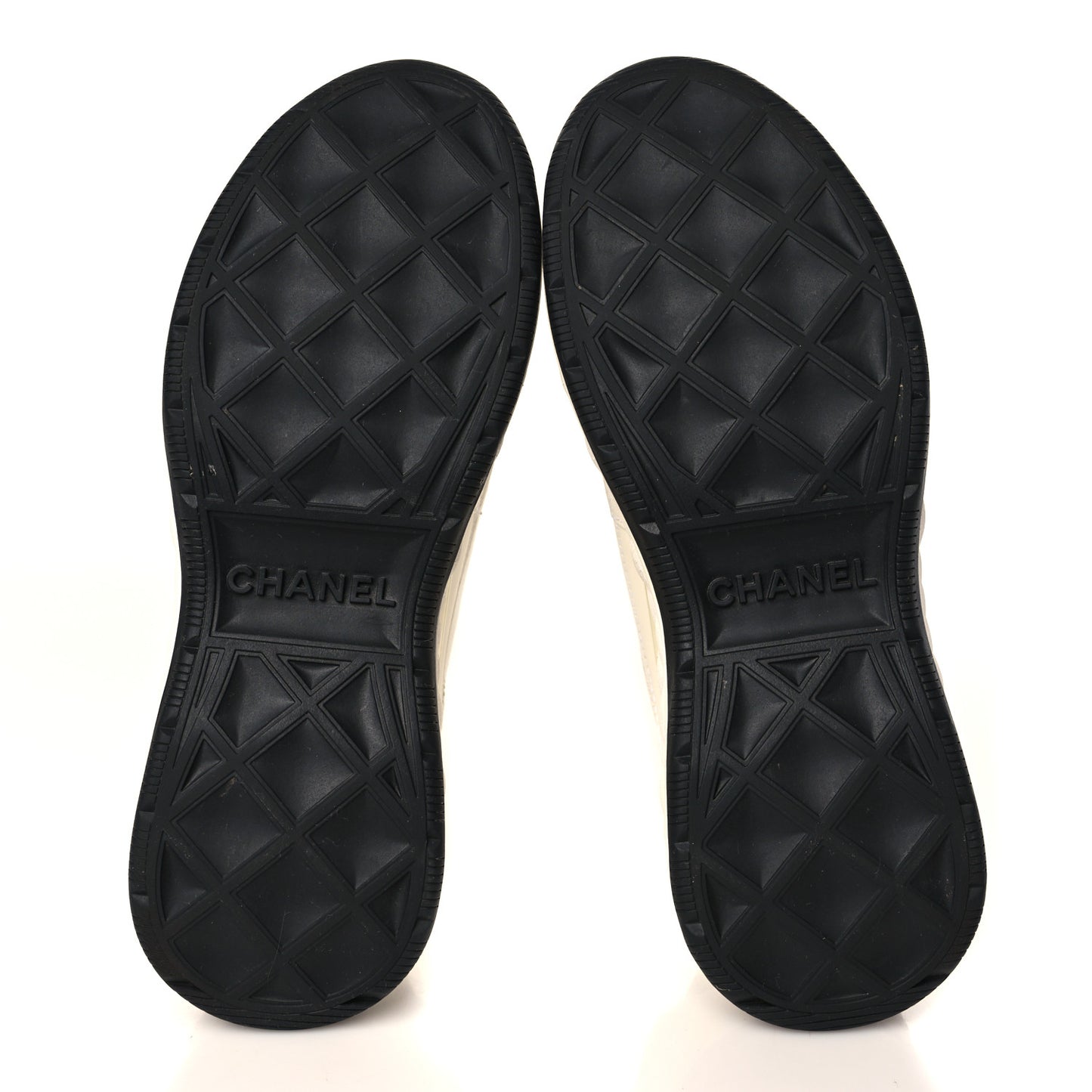 Velvet Calfskin Mixed Fibers CC Sneakers 38 Ivory Black