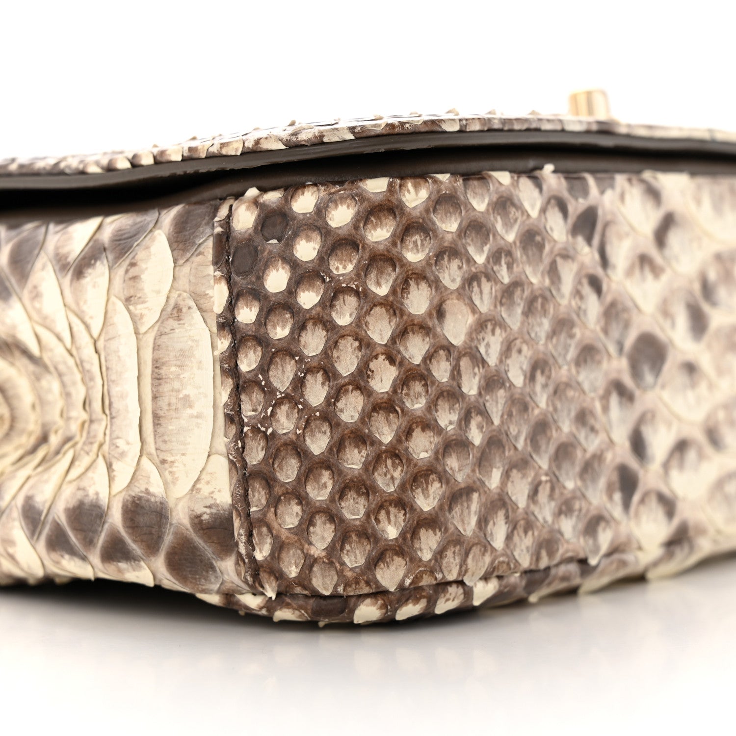 Chanel Snakeskin Metal Top Handle Carry Chic Flap 9 of 15