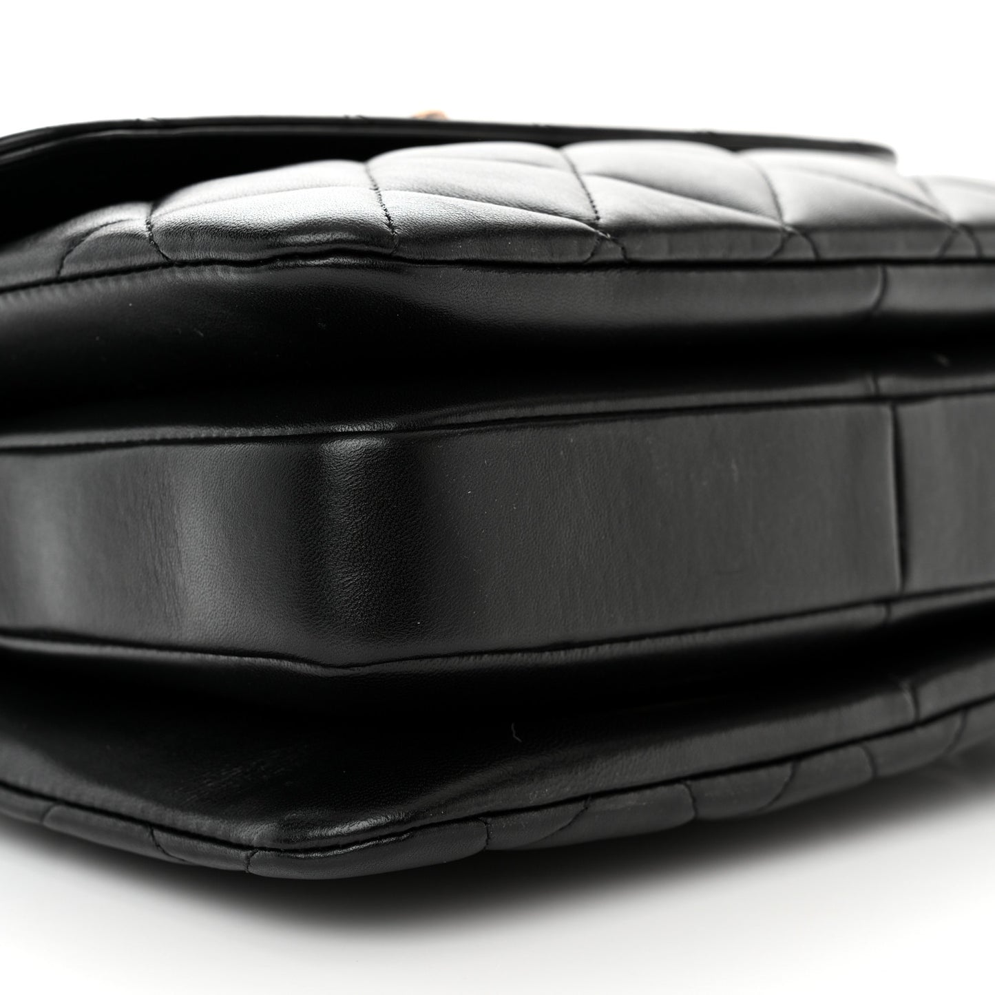 Lambskin Quilted Small Trendy CC Dual Handle Flap Bag Black