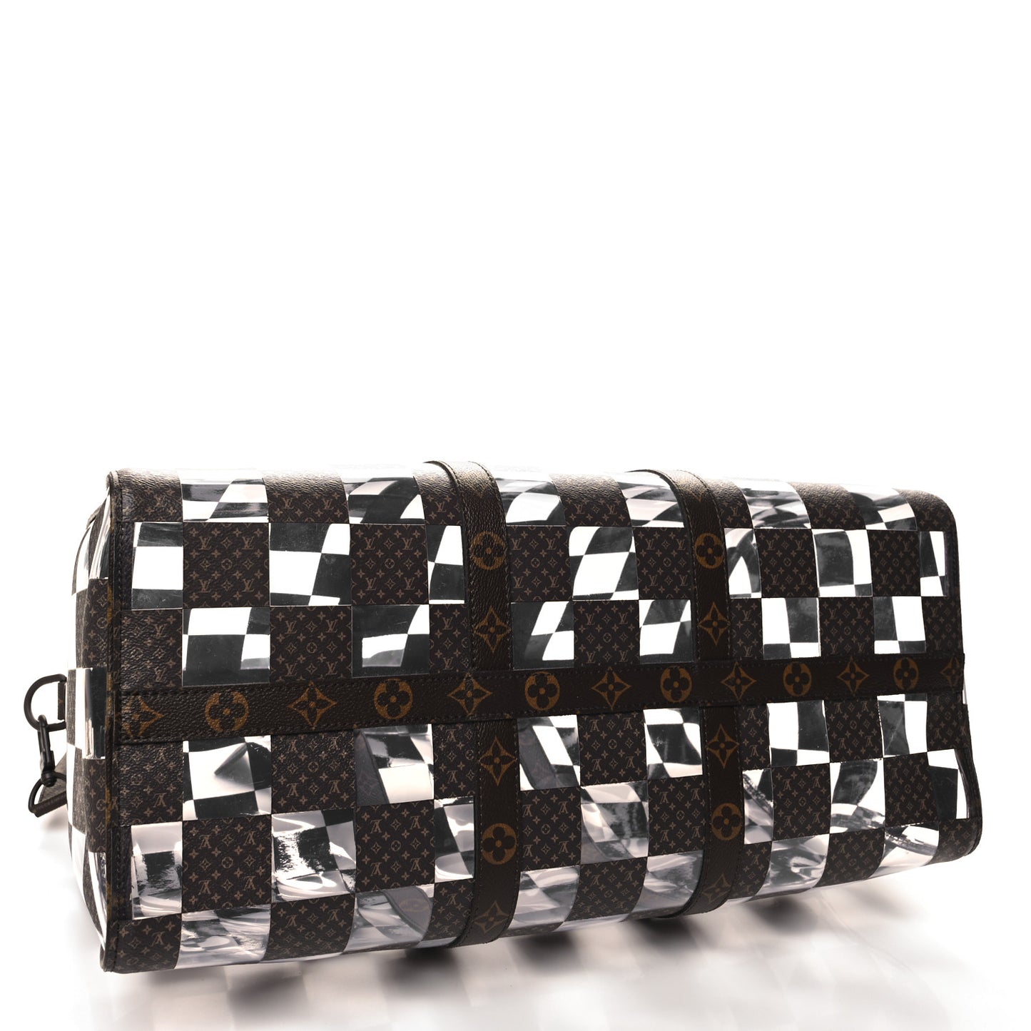 PVC Monogram Chess Keepall Bandouliere 50